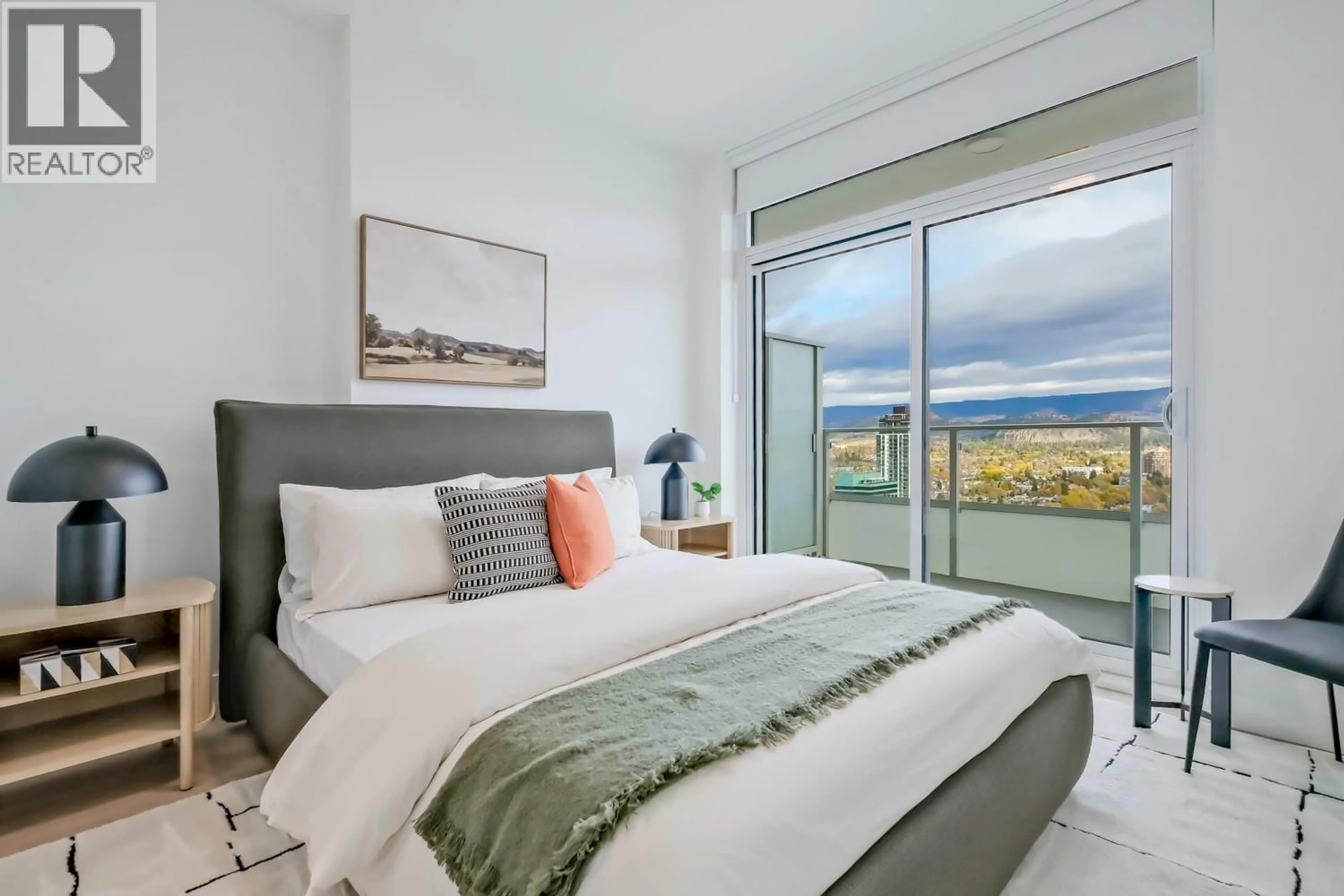 Bedroom with bed, unknown for 1904 - 238 LEON AVENUE, Kelowna British Columbia V1Y0N6
