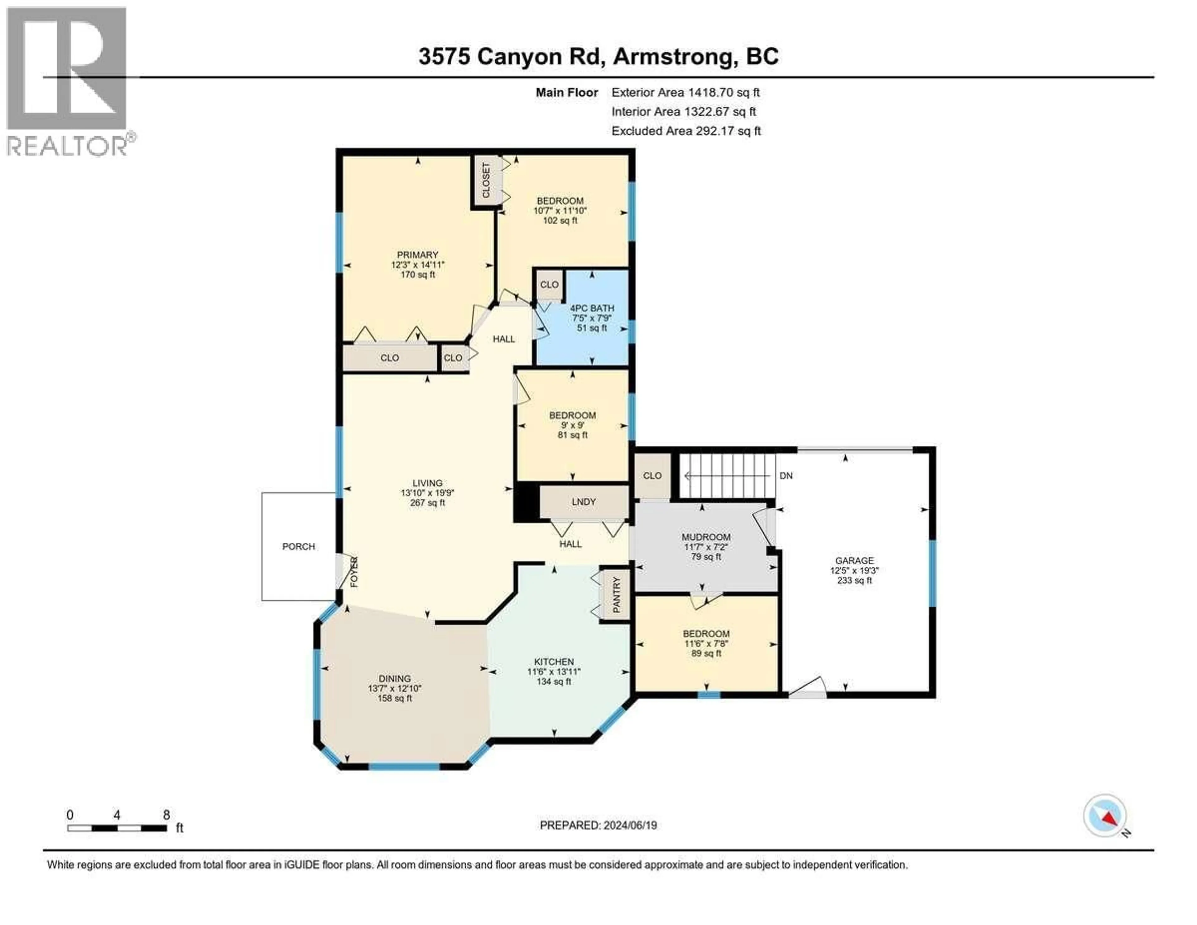 Floor plan for 3575 CANYON ROAD, Spallumcheen British Columbia V0E1B4