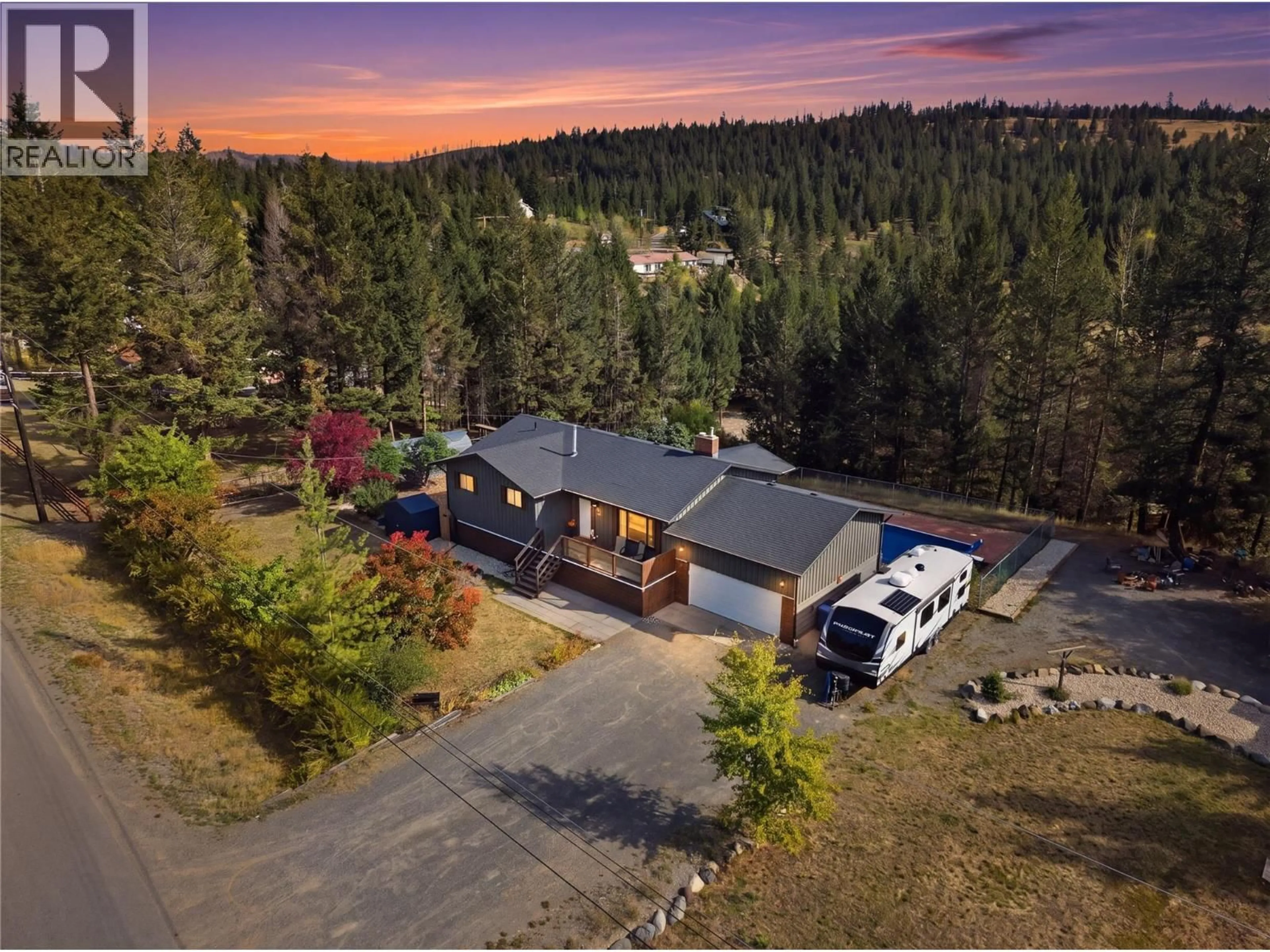 A pic from outside/outdoor area/front of a property/back of a property/a pic from drone, unknown for 222 GOWAN DRIVE, Logan Lake British Columbia V0K1W0