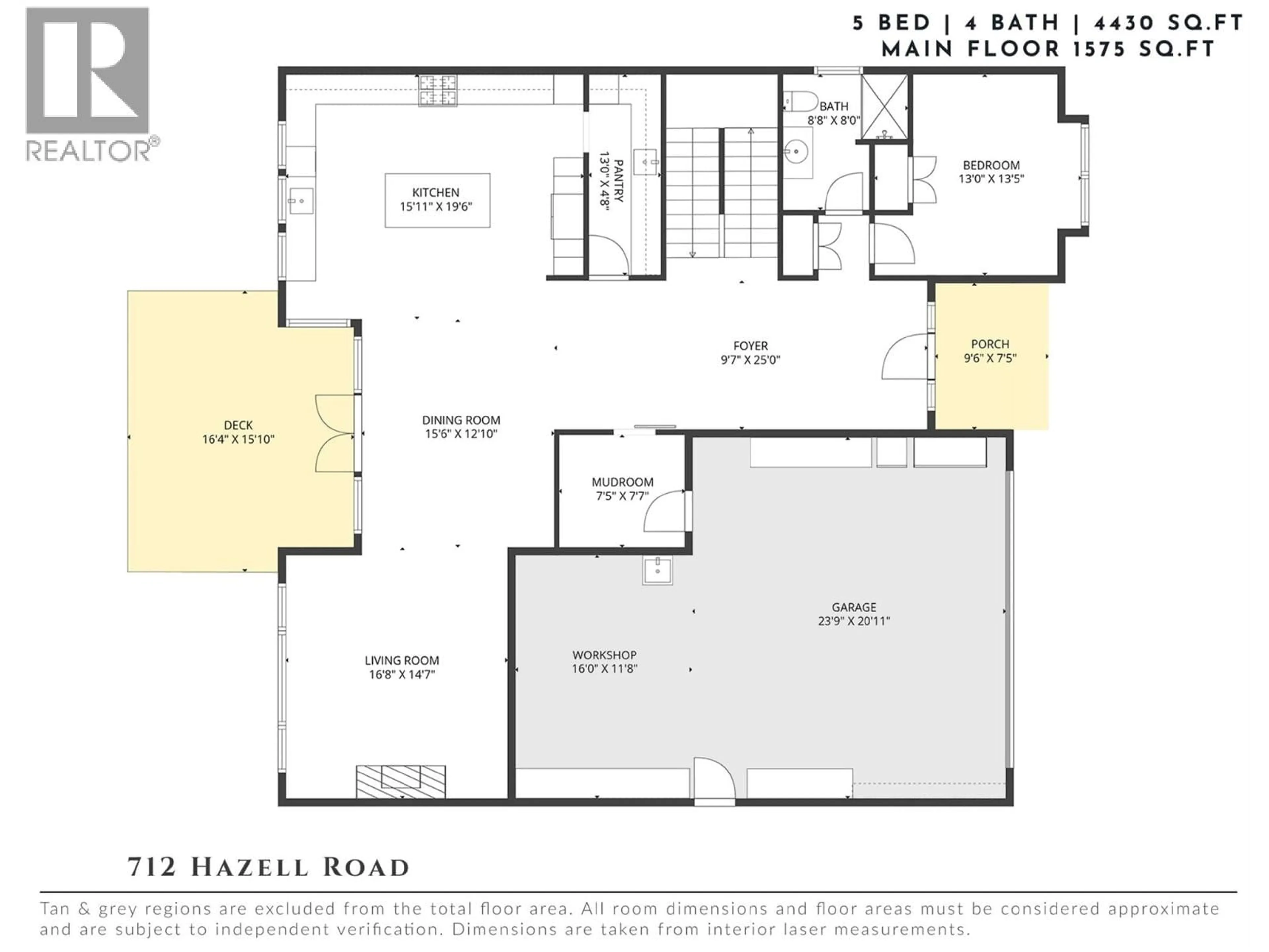 Floor plan for 712 HAZELL ROAD, Kelowna British Columbia V1W1R3