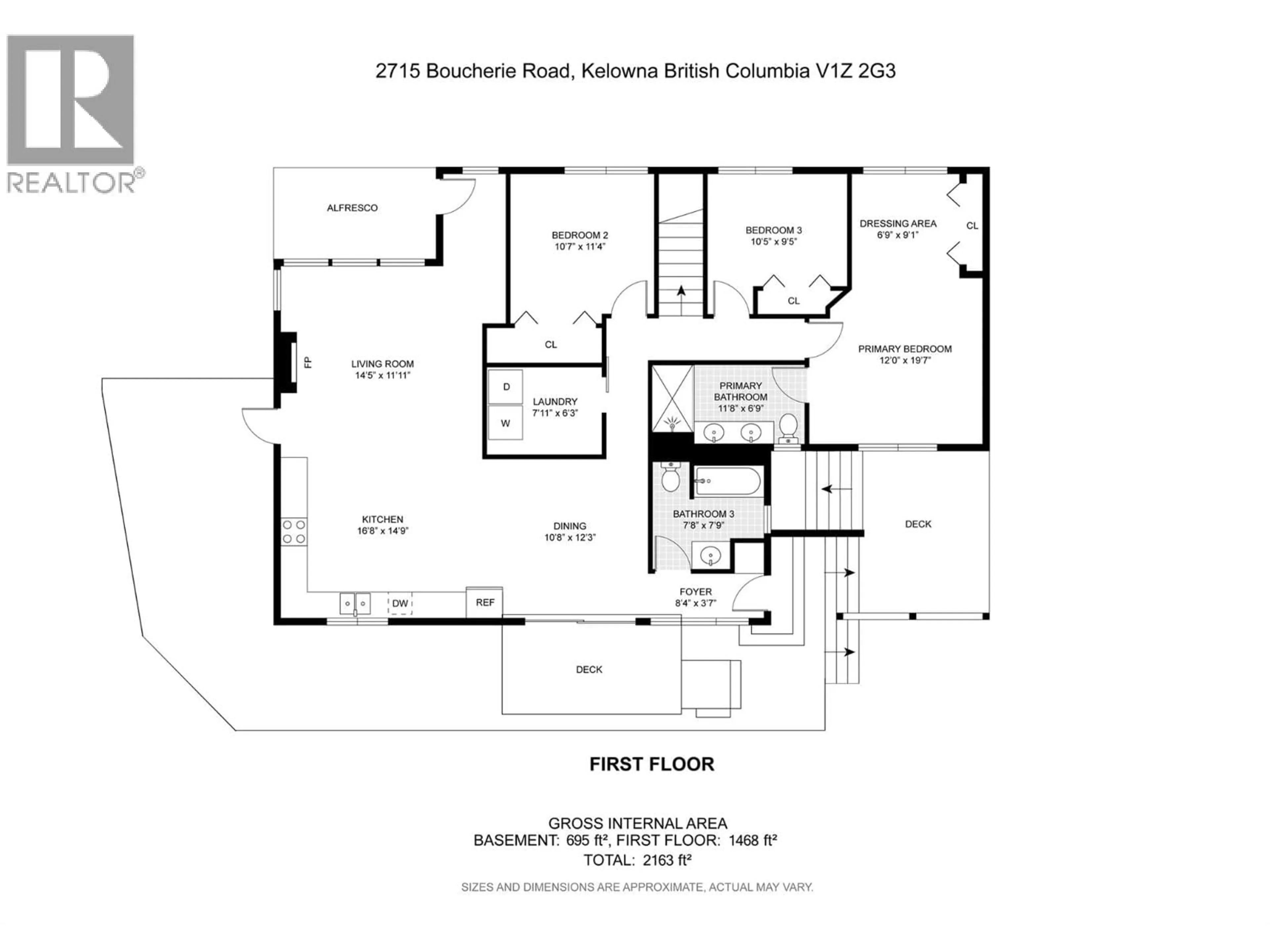 Floor plan for 2715 BOUCHERIE ROAD, West Kelowna British Columbia V1Z2G3