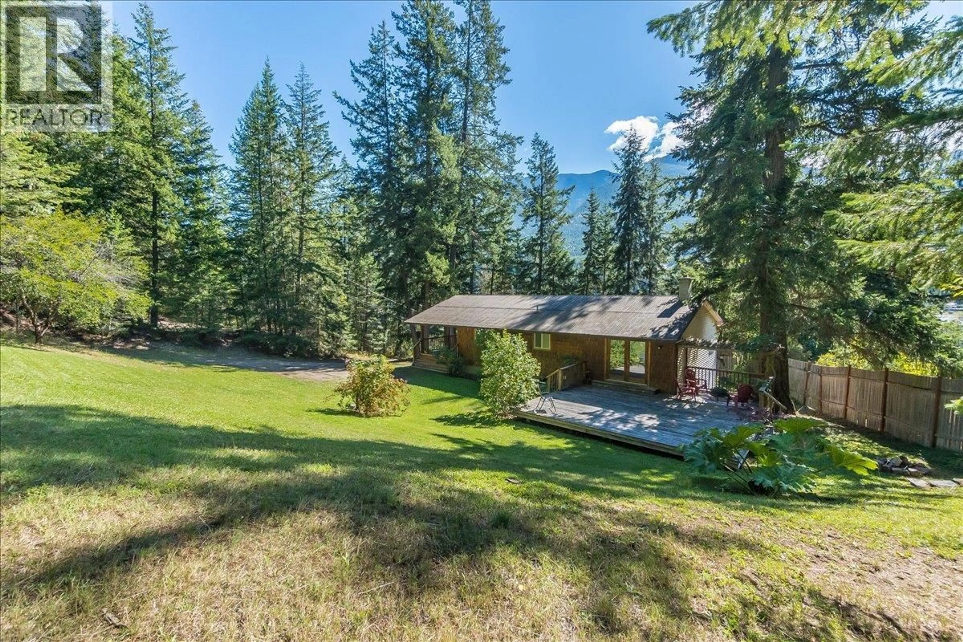 A pic from outside/outdoor area/front of a property/back of a property/a pic from drone, forest/trees view for 7641 3A HIGHWAY, Balfour British Columbia V1L6N1