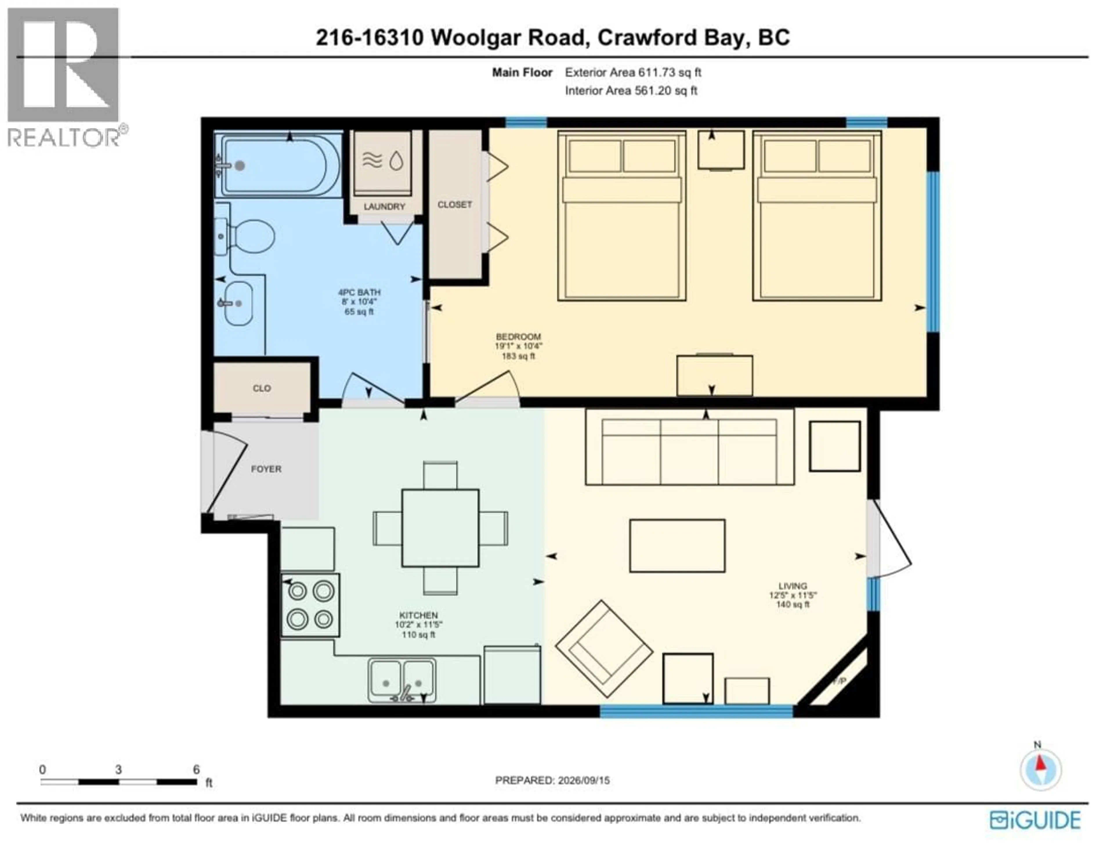 Floor plan for 216 - 16310 WOOLGAR ROAD, Crawford Bay British Columbia V0B1E0