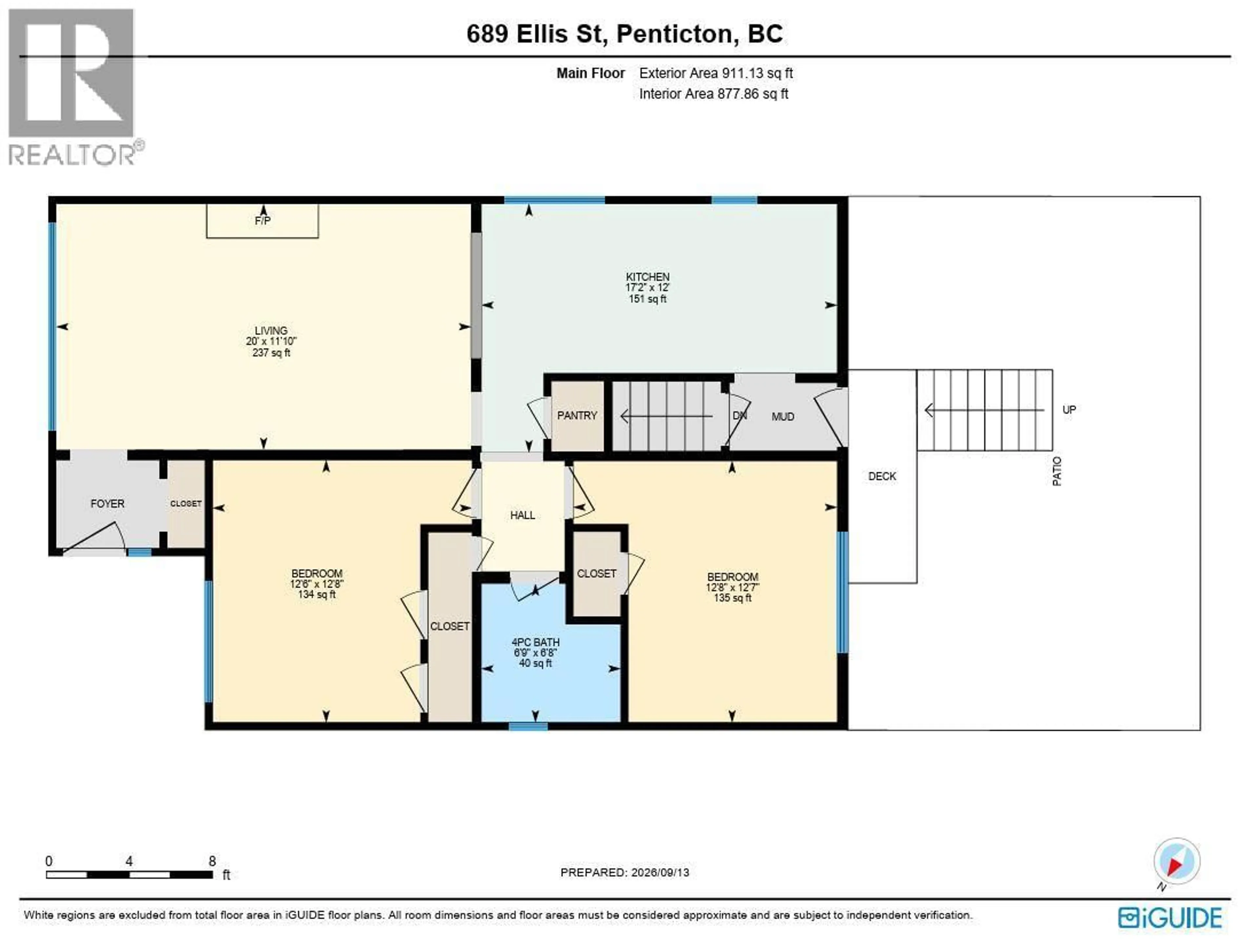 Floor plan for 689 ELLIS STREET, Penticton British Columbia V2A4M5