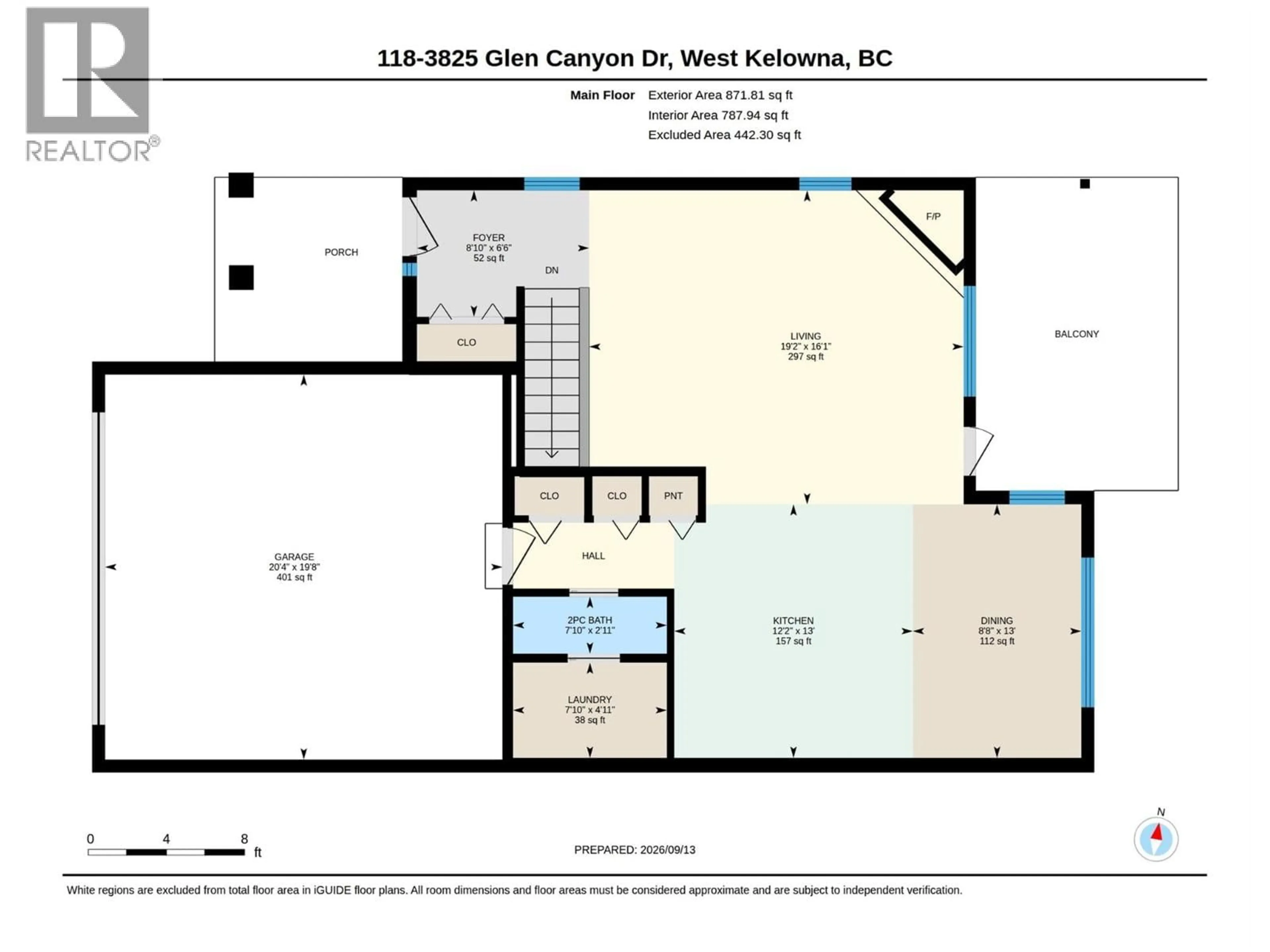 Floor plan for 118 - 3825 GLEN CANYON DRIVE, West Kelowna British Columbia V4T2T4