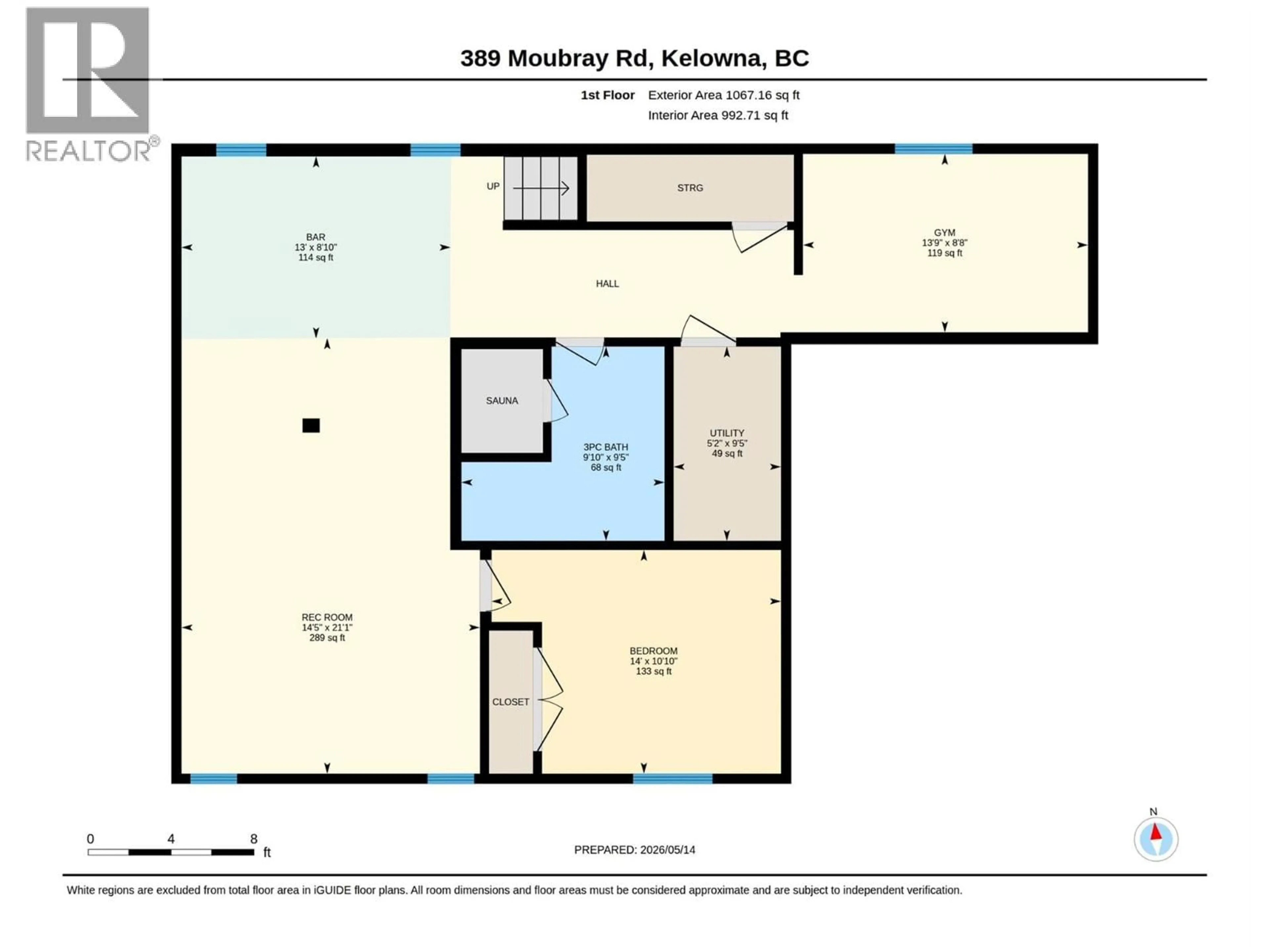 Floor plan for 389 MOUBRAY ROAD, Kelowna British Columbia V1V1R4