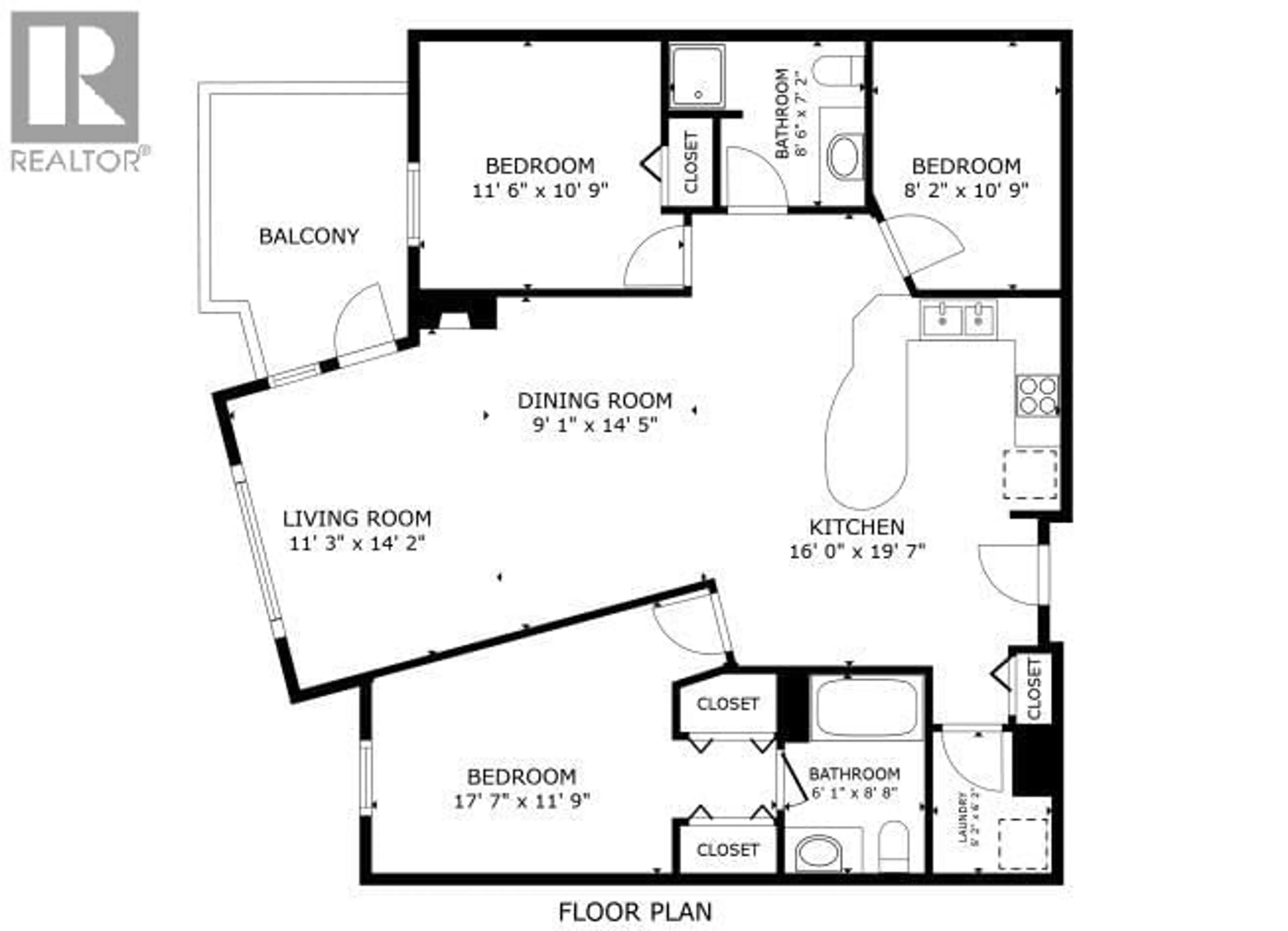 Floor plan for 2406 - 1873 COUNTRY CLUB DRIVE, Kelowna British Columbia V1V2W6