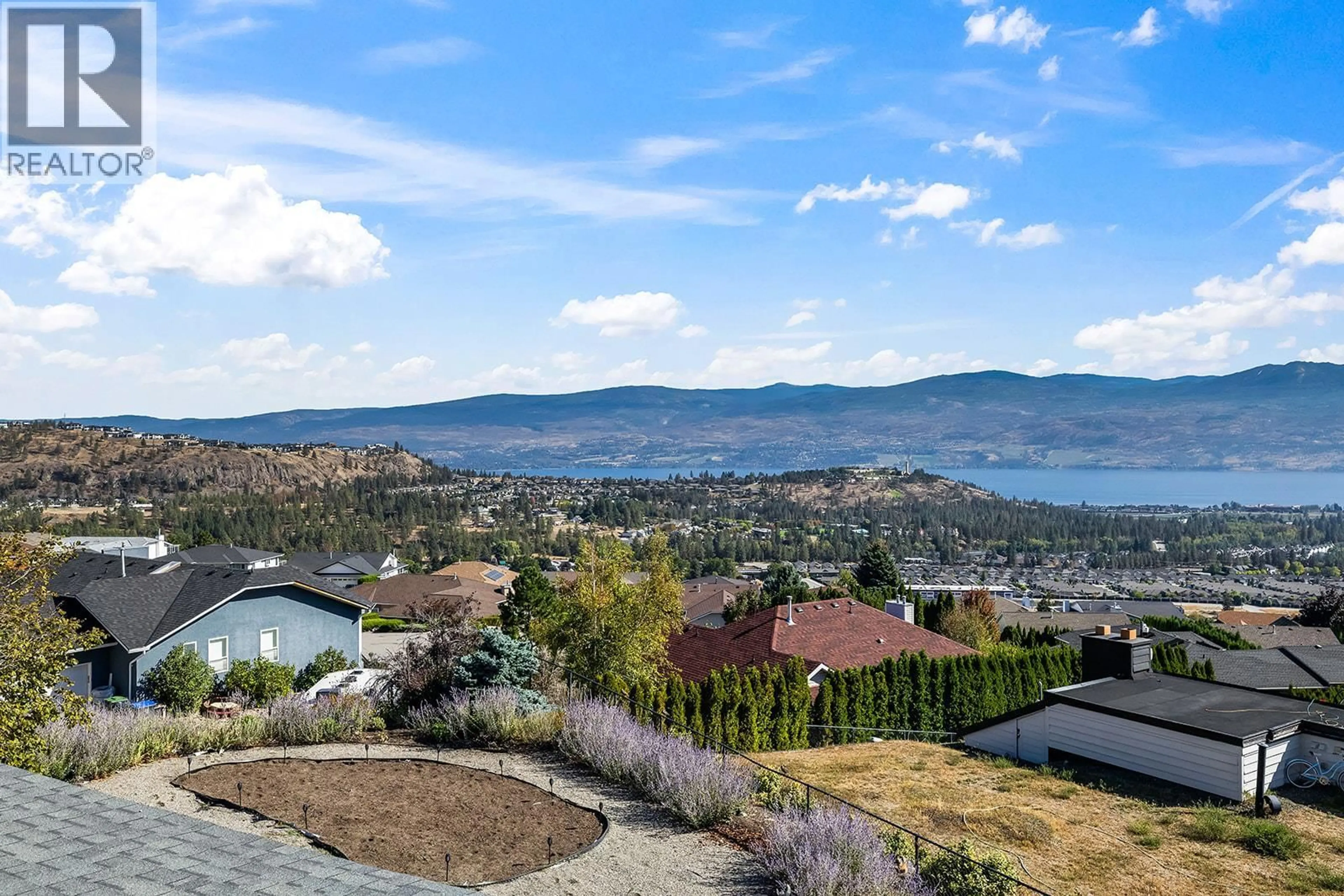 A pic from outside/outdoor area/front of a property/back of a property/a pic from drone, mountain view for 3219 SAGEBRUSH COURT, West Kelowna British Columbia V4T2G6