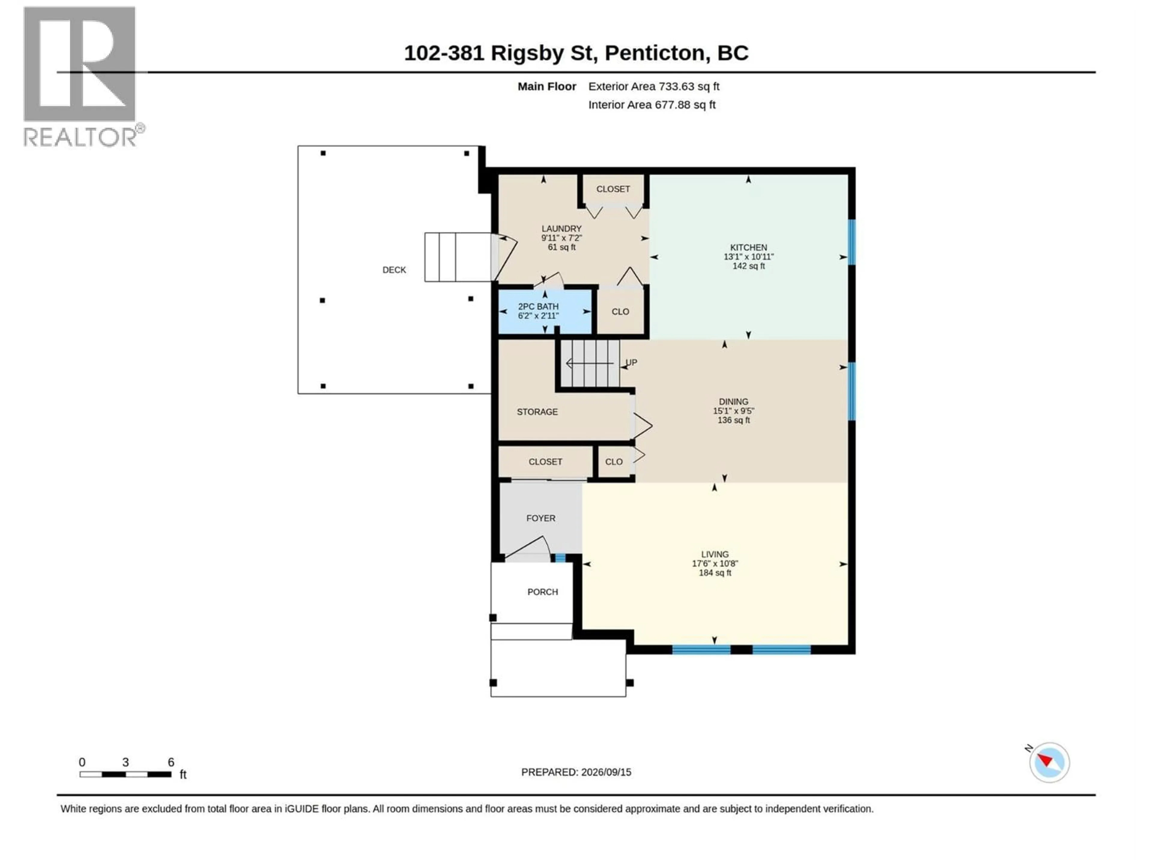 Floor plan for 102 - 381 RIGSBY STREET, Penticton British Columbia V2A5S8