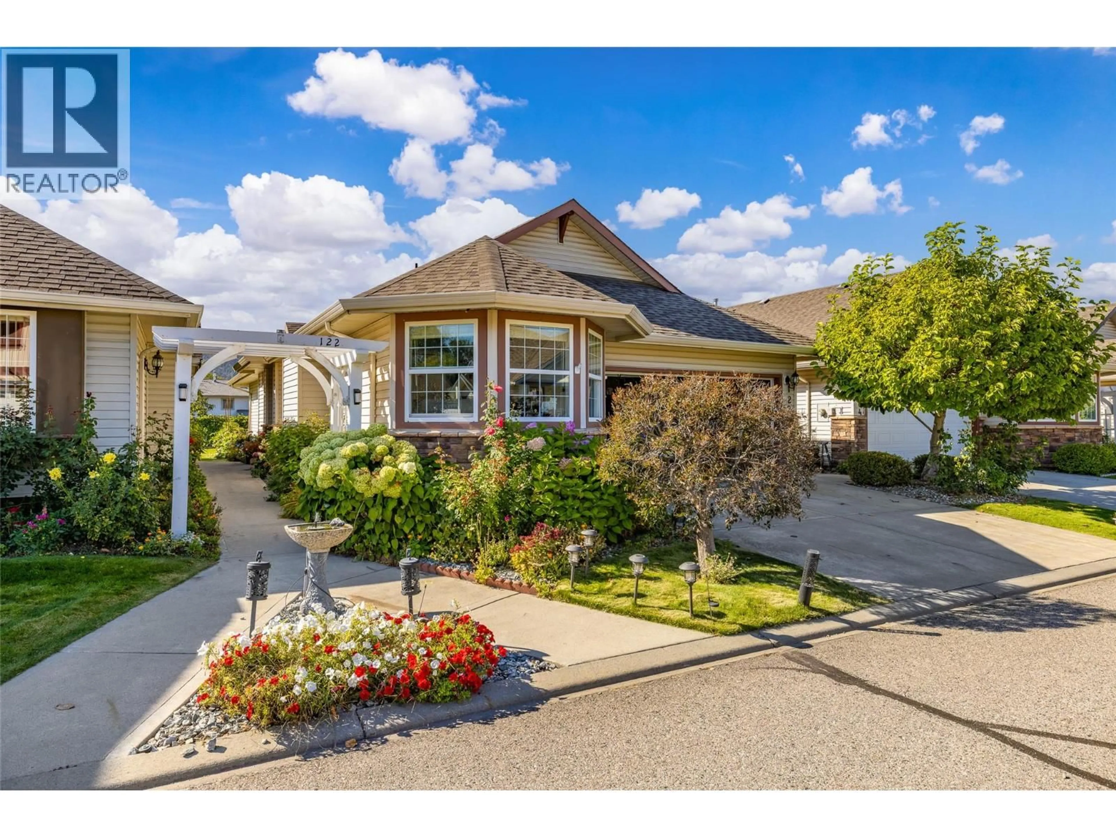 Home with vinyl exterior material, street for 122 - 1188 HOUGHTON ROAD, Kelowna British Columbia V1X2C9