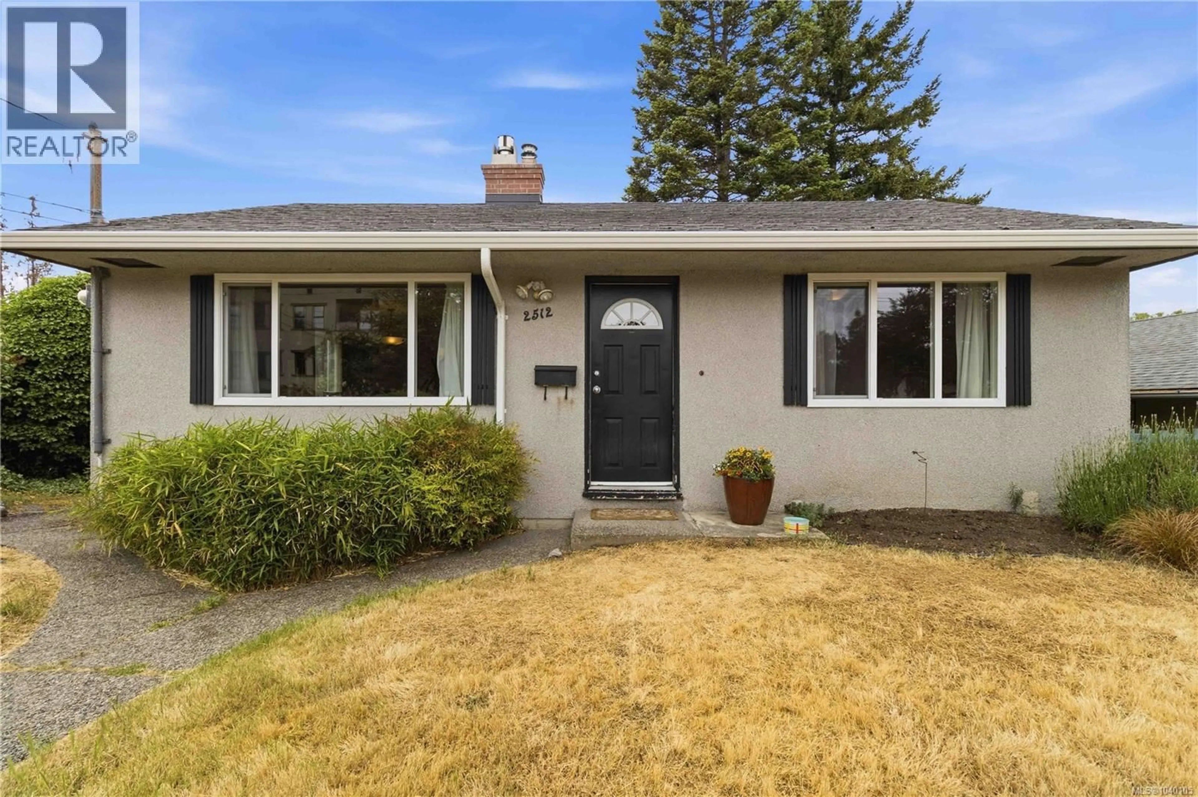 Home with vinyl exterior material, street for 2512 SHAKESPEARE STREET, Victoria British Columbia V8R4G5