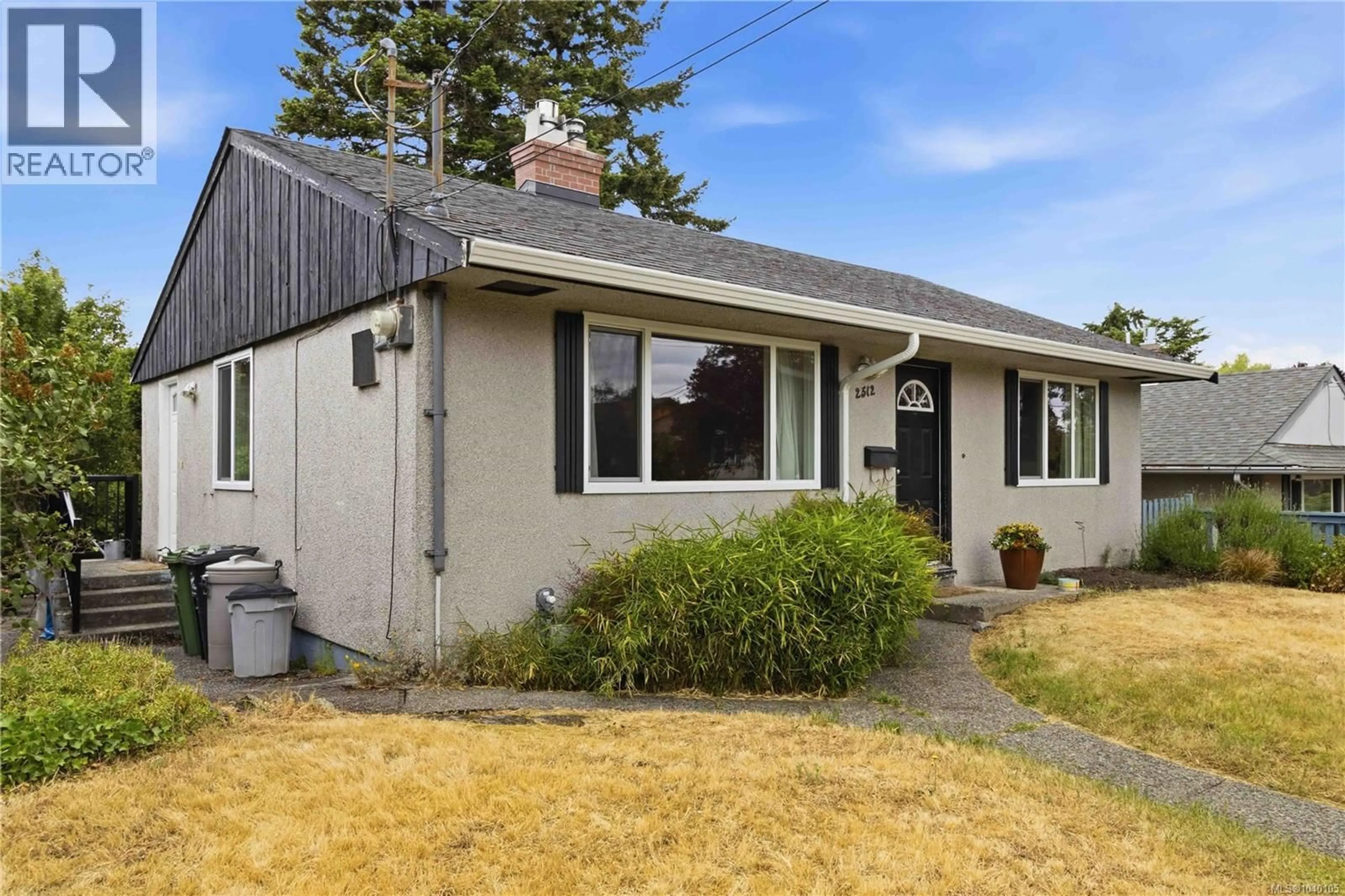 Home with vinyl exterior material, street for 2512 SHAKESPEARE STREET, Victoria British Columbia V8R4G5