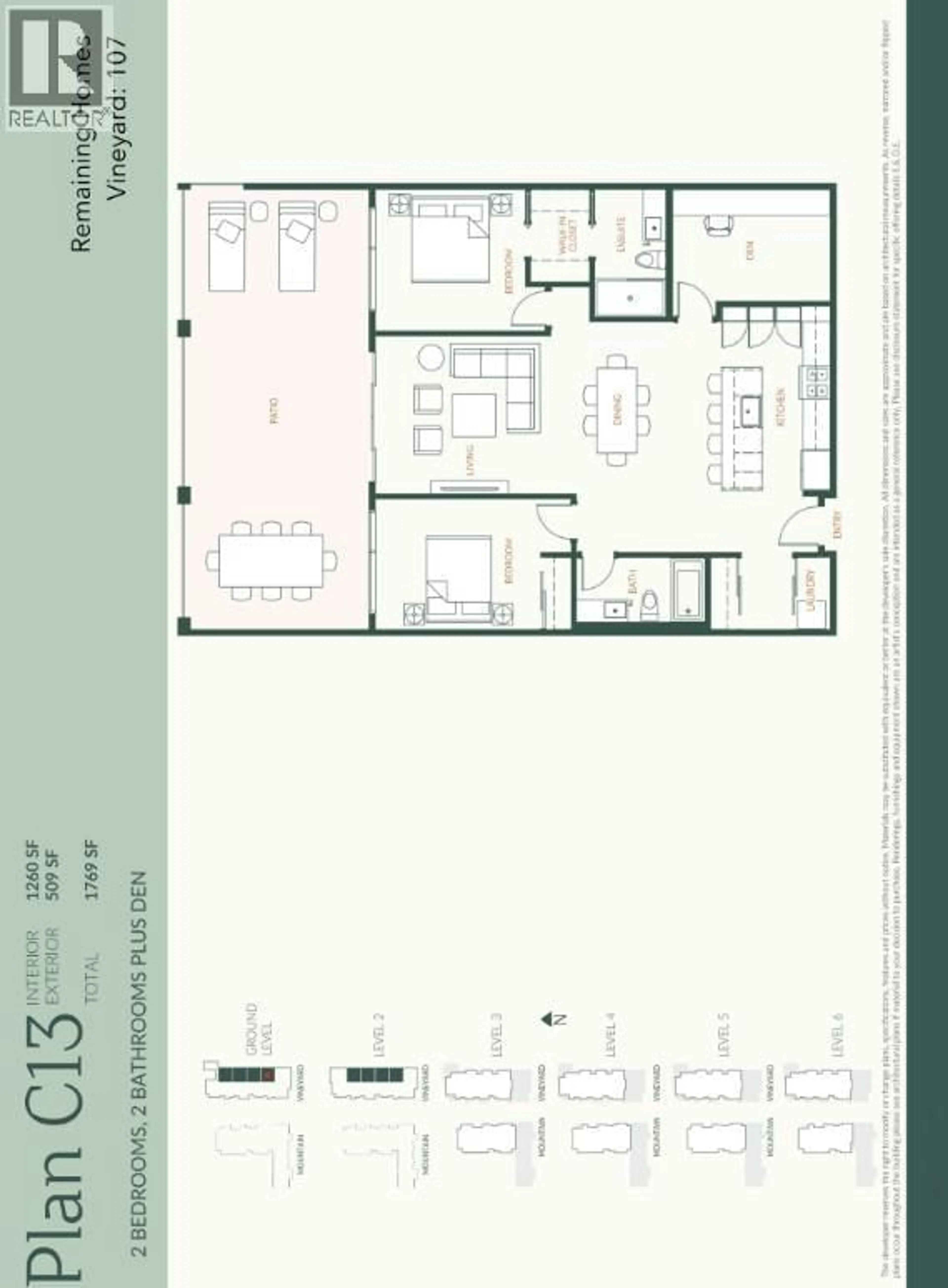 Floor plan for 107 - 2780 OLALLA ROAD, West Kelowna British Columbia V1Z2A9