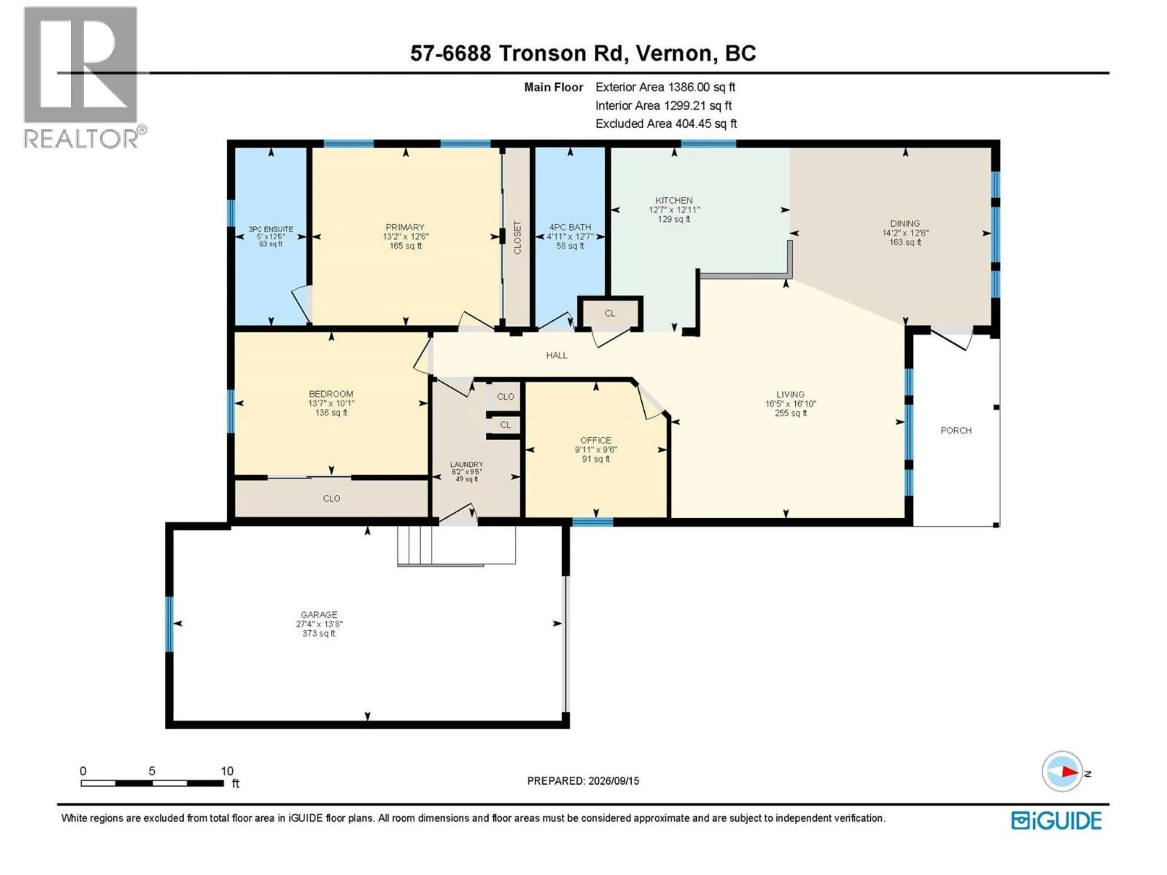 Floor plan for 57 - 6688 TRONSON ROAD, Vernon British Columbia V1H1R9