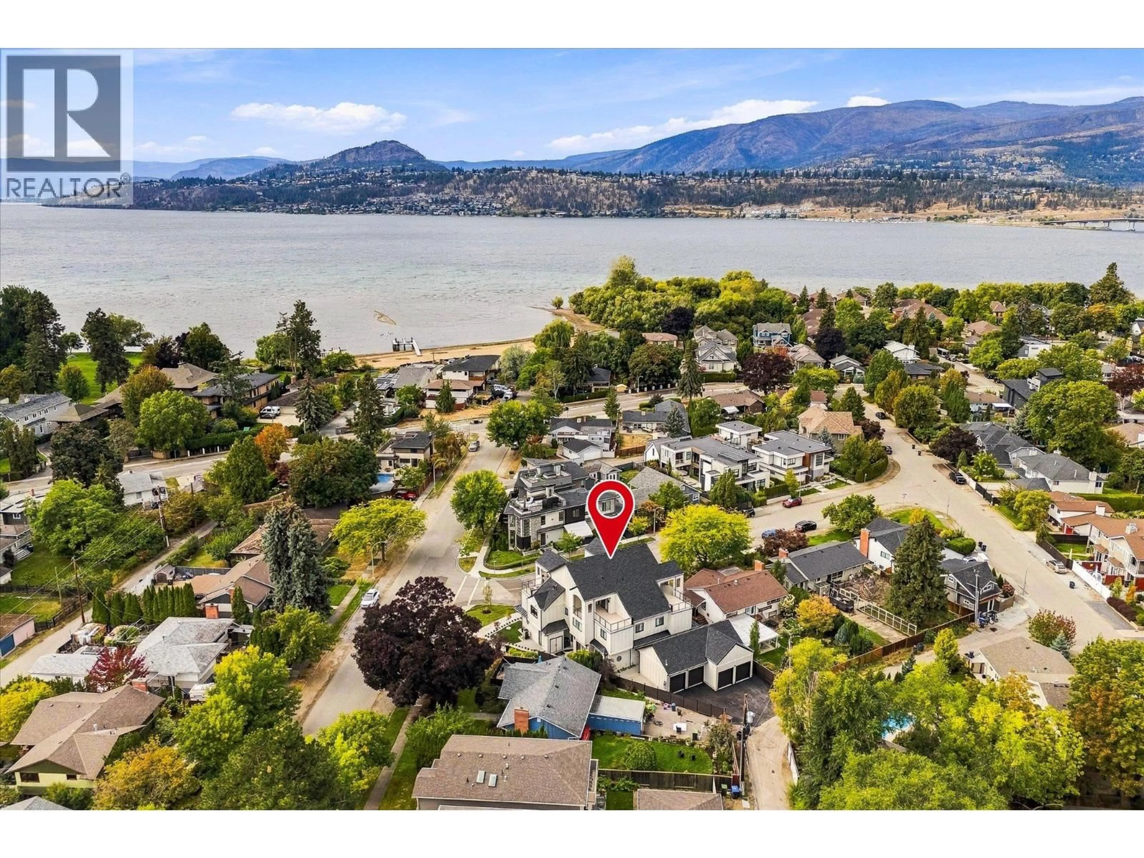 A pic from outside/outdoor area/front of a property/back of a property/a pic from drone, water/lake/river/ocean view for 1 - 2435 TAYLOR CRESCENT, Kelowna British Columbia V1Y1L9