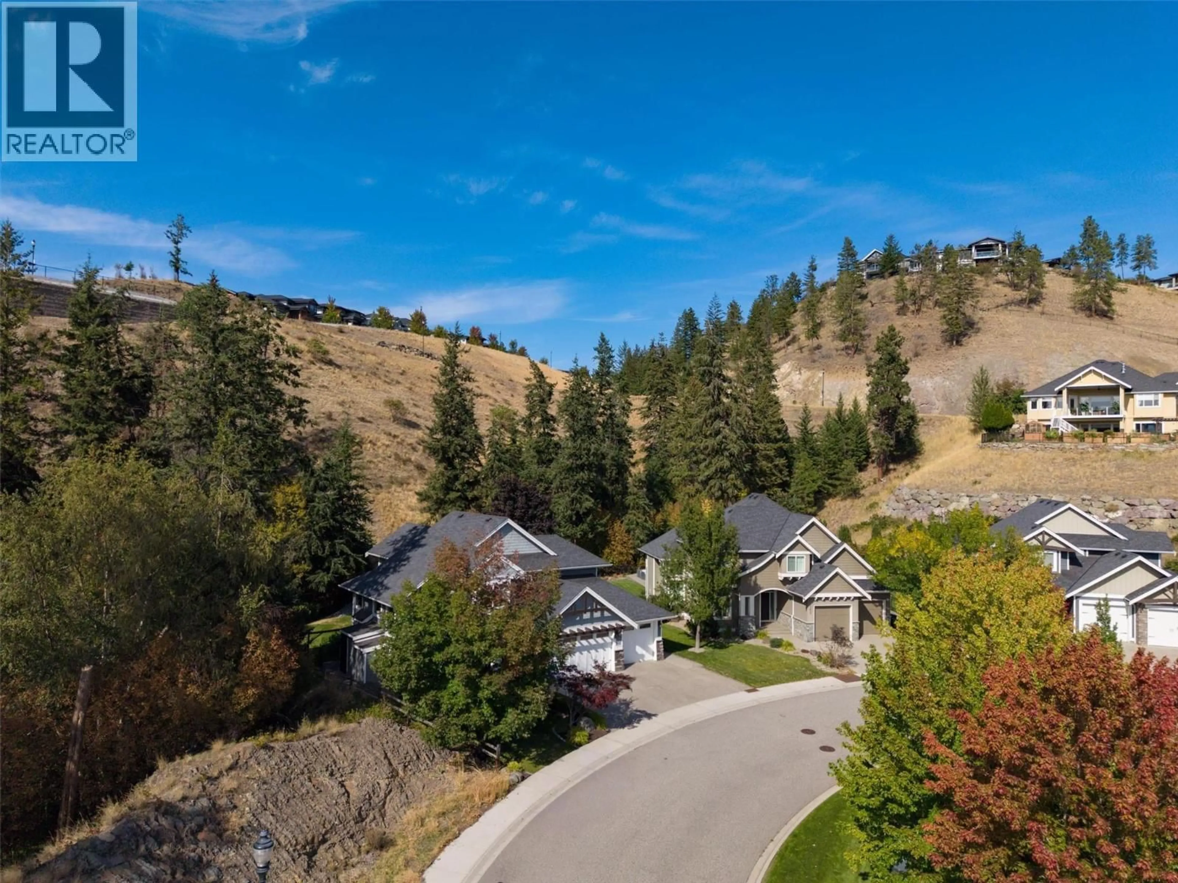 A pic from outside/outdoor area/front of a property/back of a property/a pic from drone, mountain view for 158 LOST CREEK COURT, Kelowna British Columbia V1V3B7