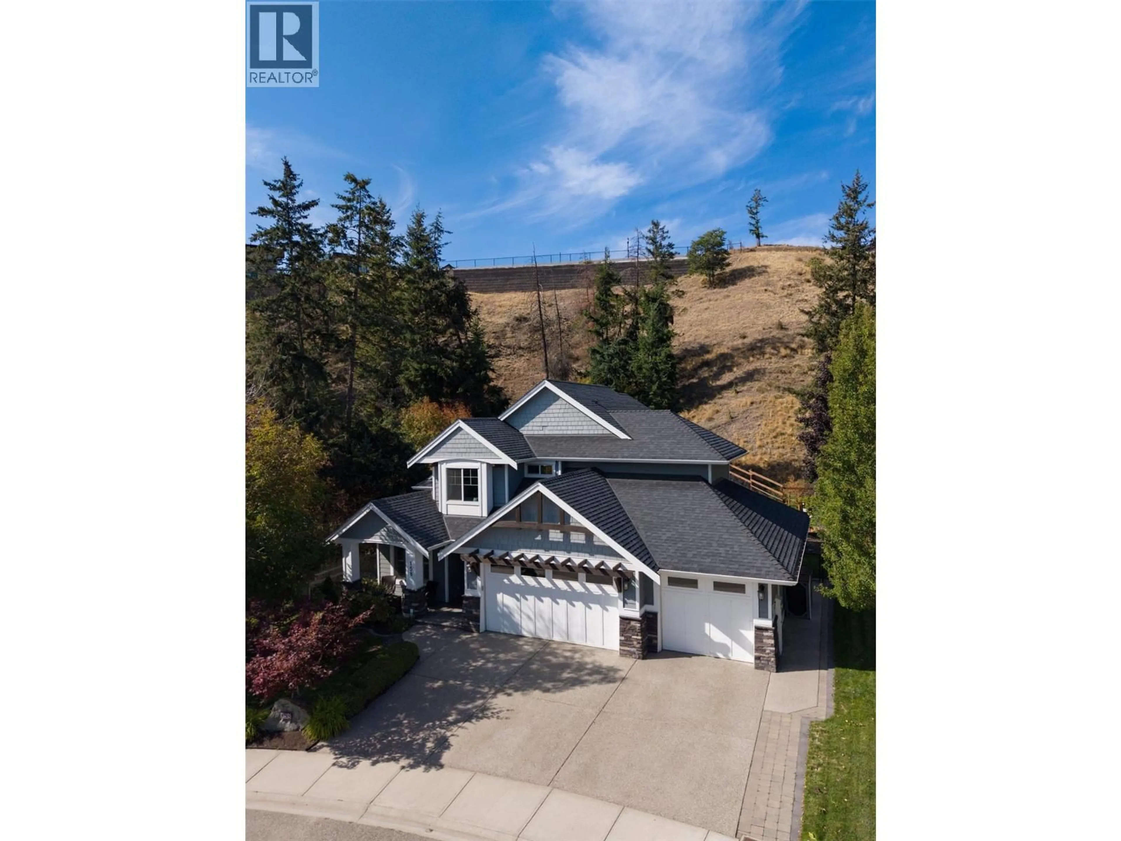 A pic from outside/outdoor area/front of a property/back of a property/a pic from drone, unknown for 158 LOST CREEK COURT, Kelowna British Columbia V1V3B7