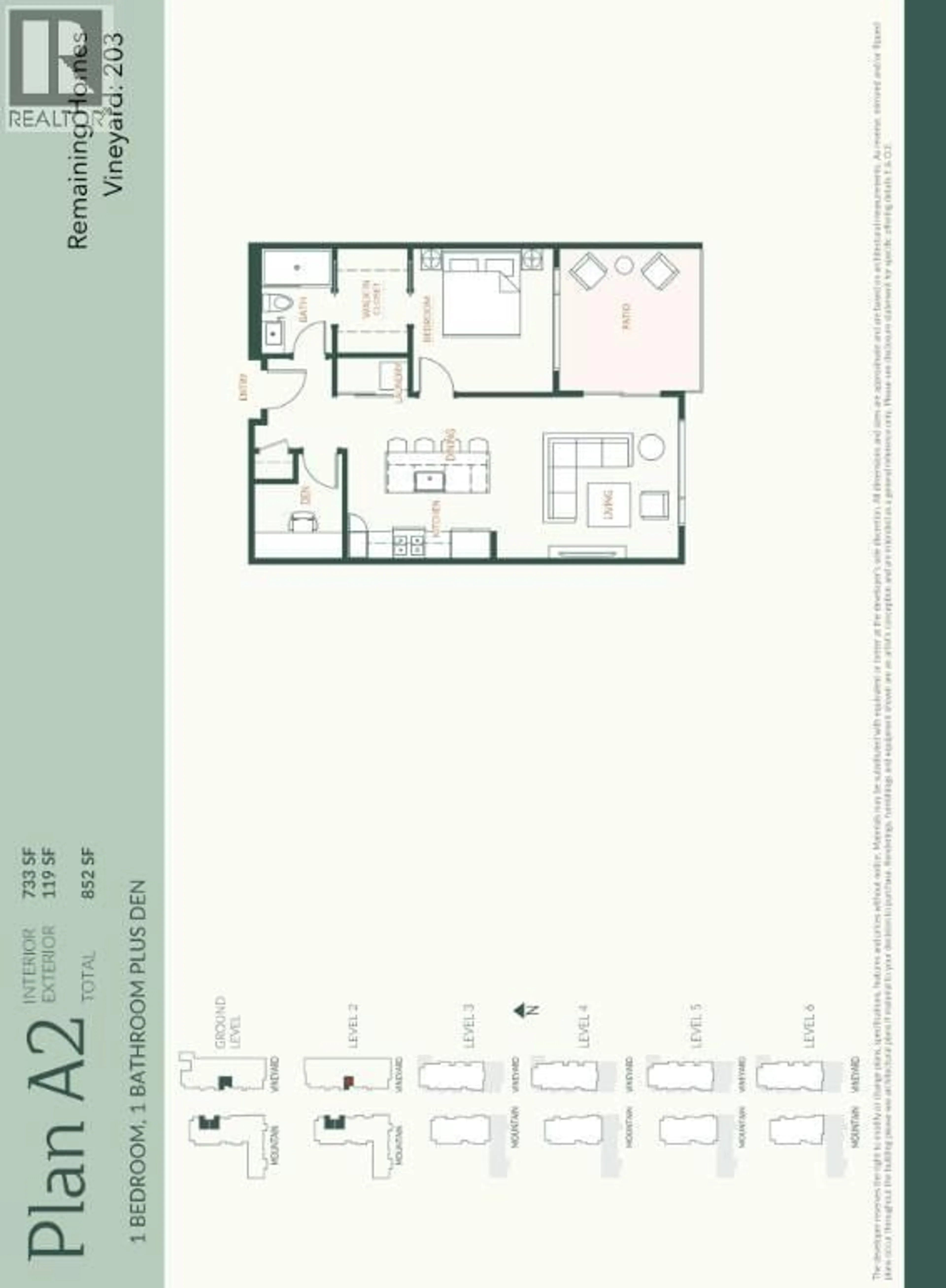 Floor plan for 203 - 2780 OLALLA ROAD, West Kelowna British Columbia V1Z2A9