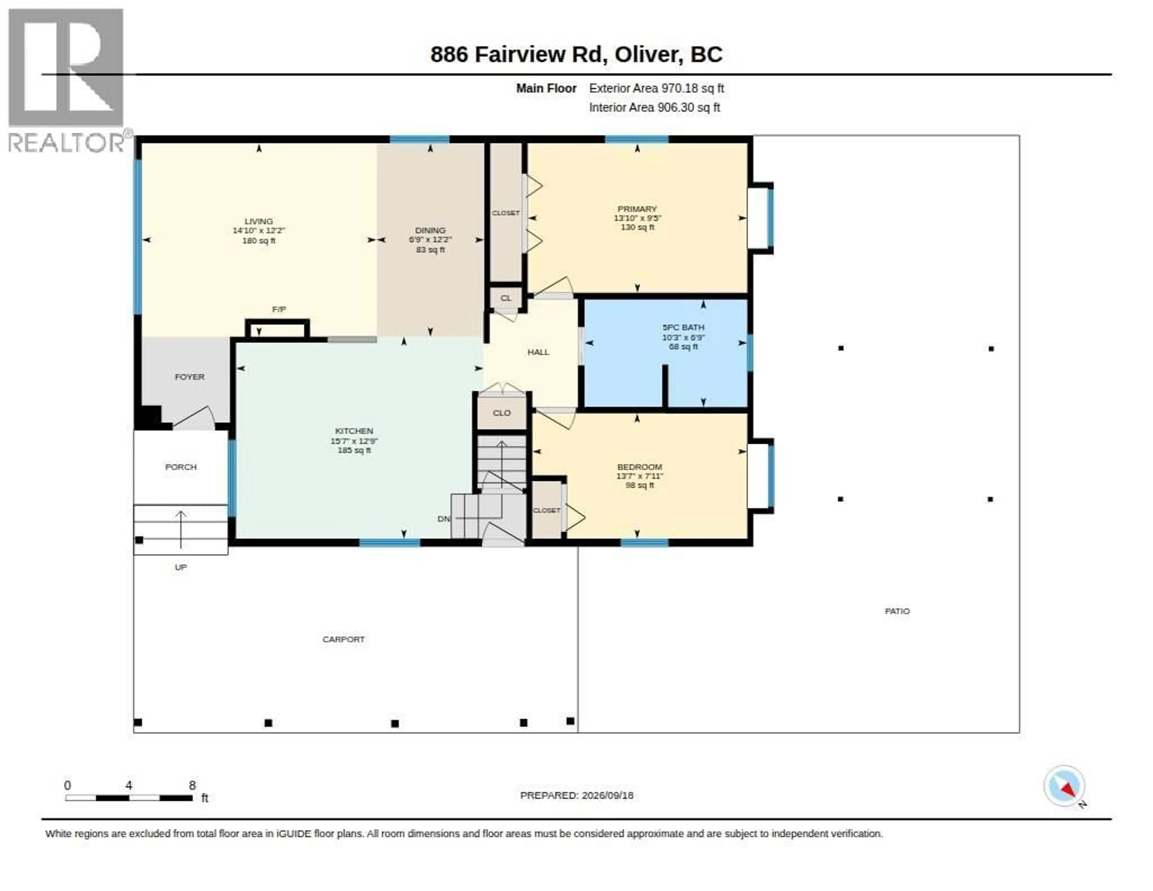 Floor plan for 886 FAIRVIEW ROAD, Oliver British Columbia V0H1T6