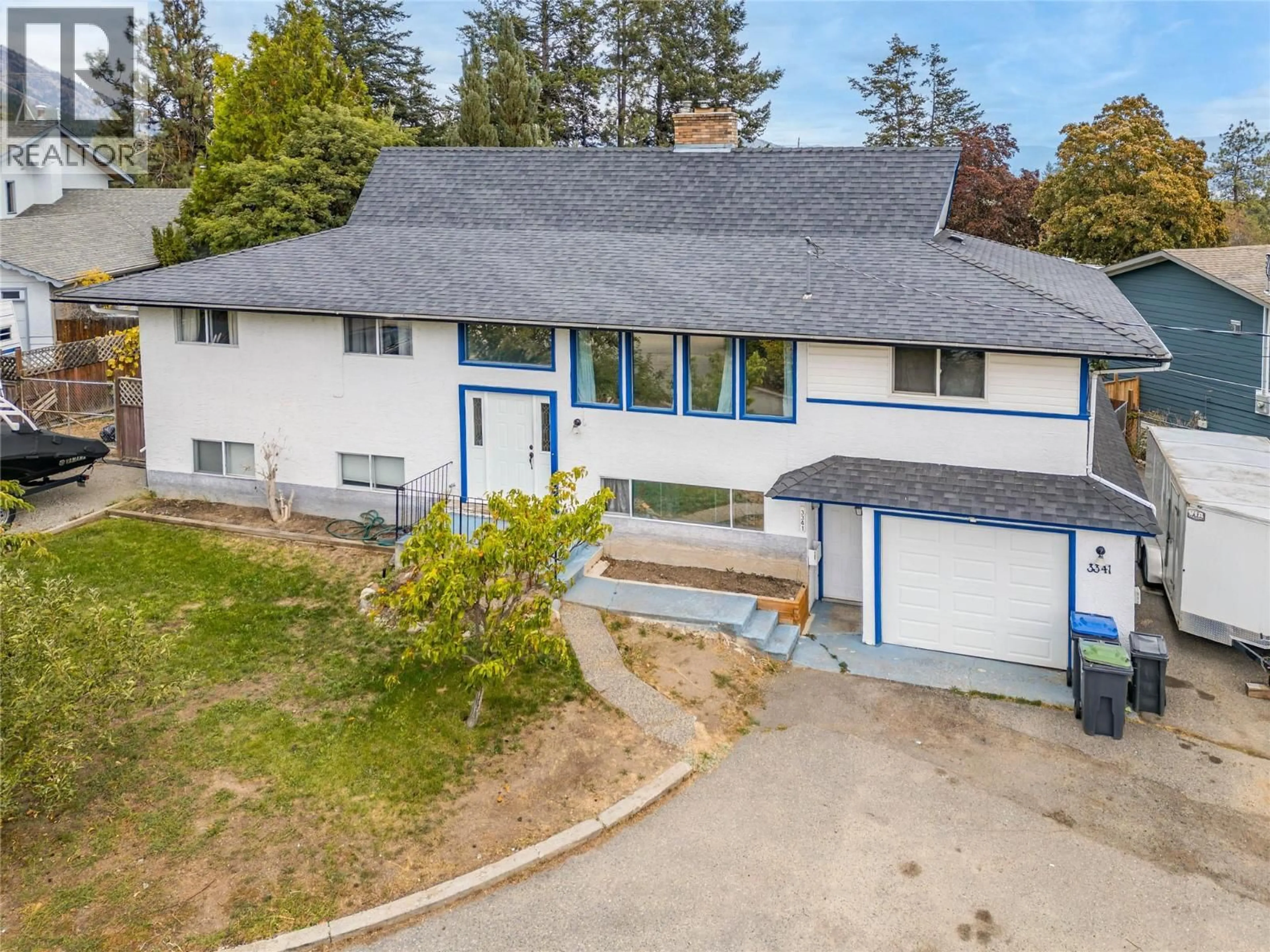 A pic from outside/outdoor area/front of a property/back of a property/a pic from drone, unknown for 3341 WEBBER ROAD, West Kelowna British Columbia V4T1G6
