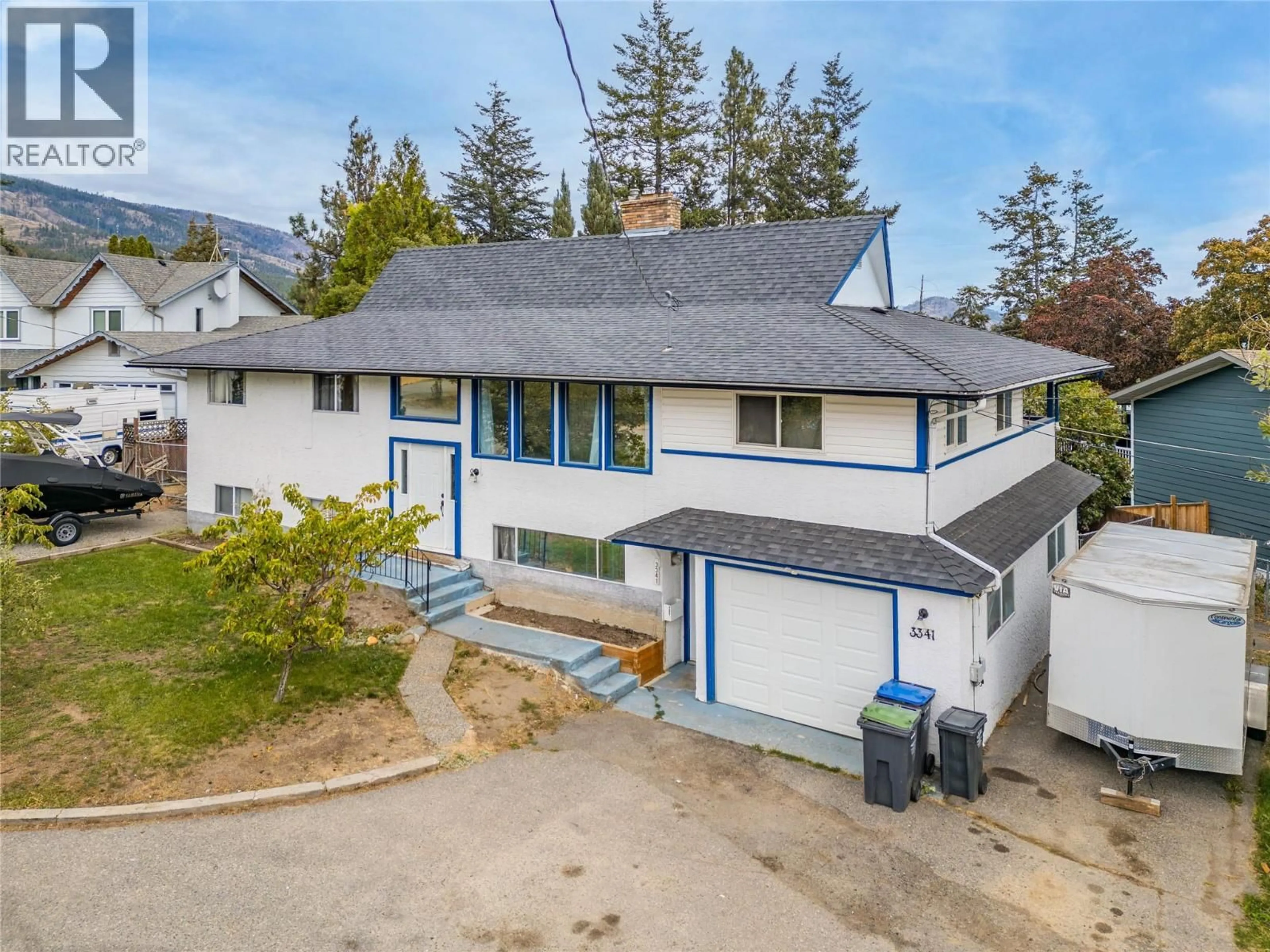A pic from outside/outdoor area/front of a property/back of a property/a pic from drone, street for 3341 WEBBER ROAD, West Kelowna British Columbia V4T1G6