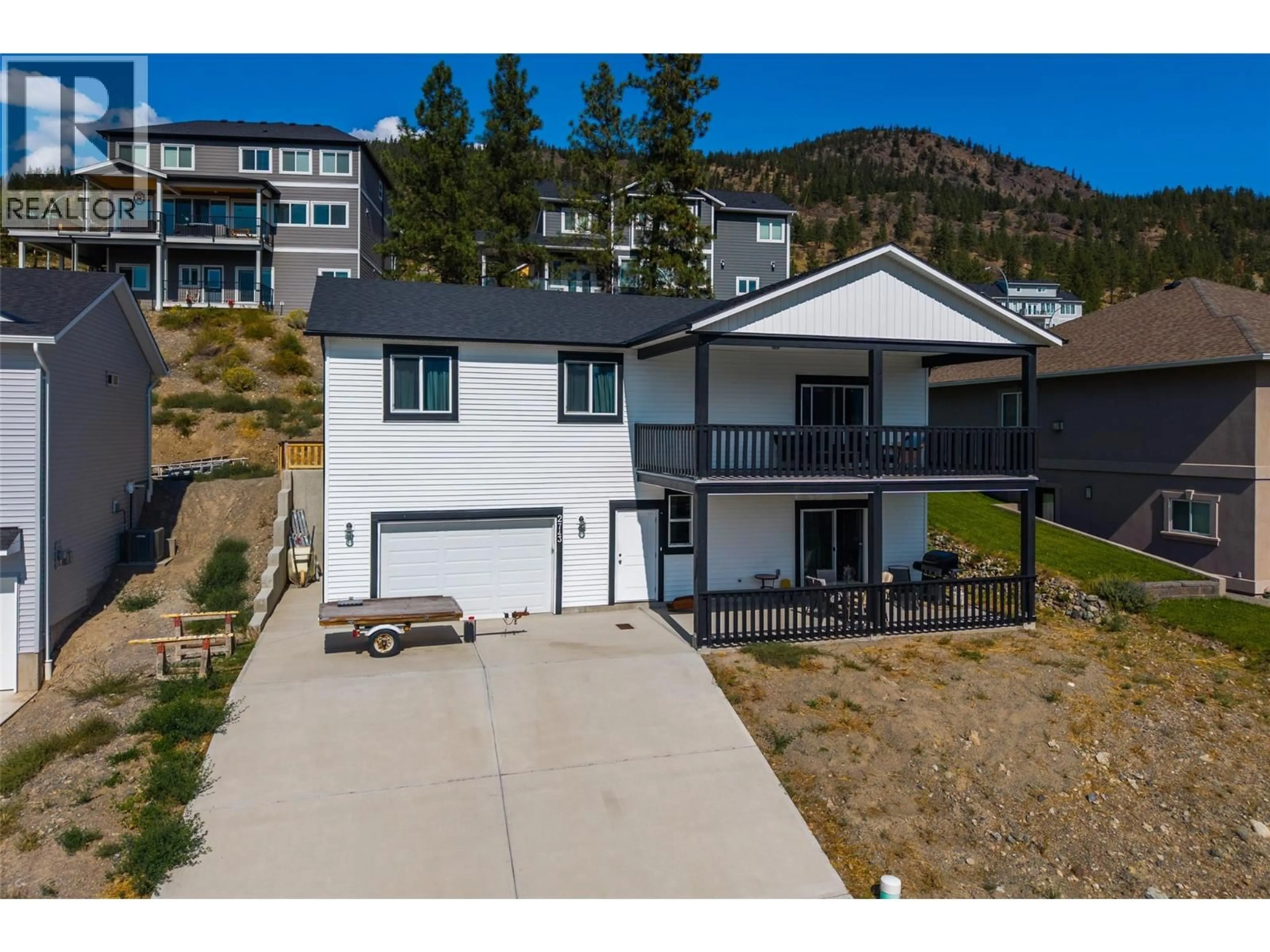 A pic from outside/outdoor area/front of a property/back of a property/a pic from drone, mountain view for 2743 GRANDVIEW HEIGHTS, Merritt British Columbia V1K1R1