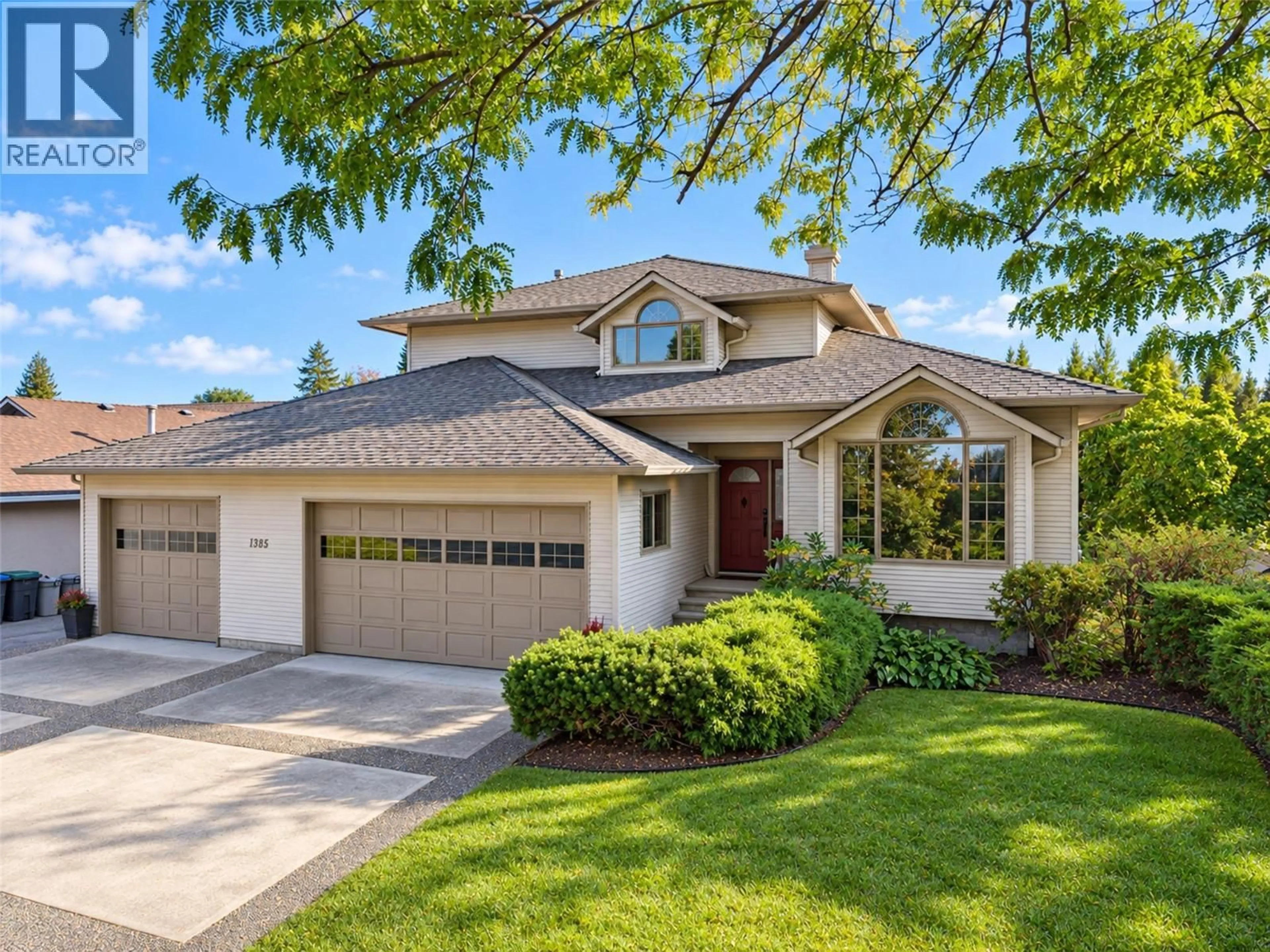 Home with brick exterior material, street for 1385 MOUNTAIN AVENUE, Kelowna British Columbia V1Y7H3