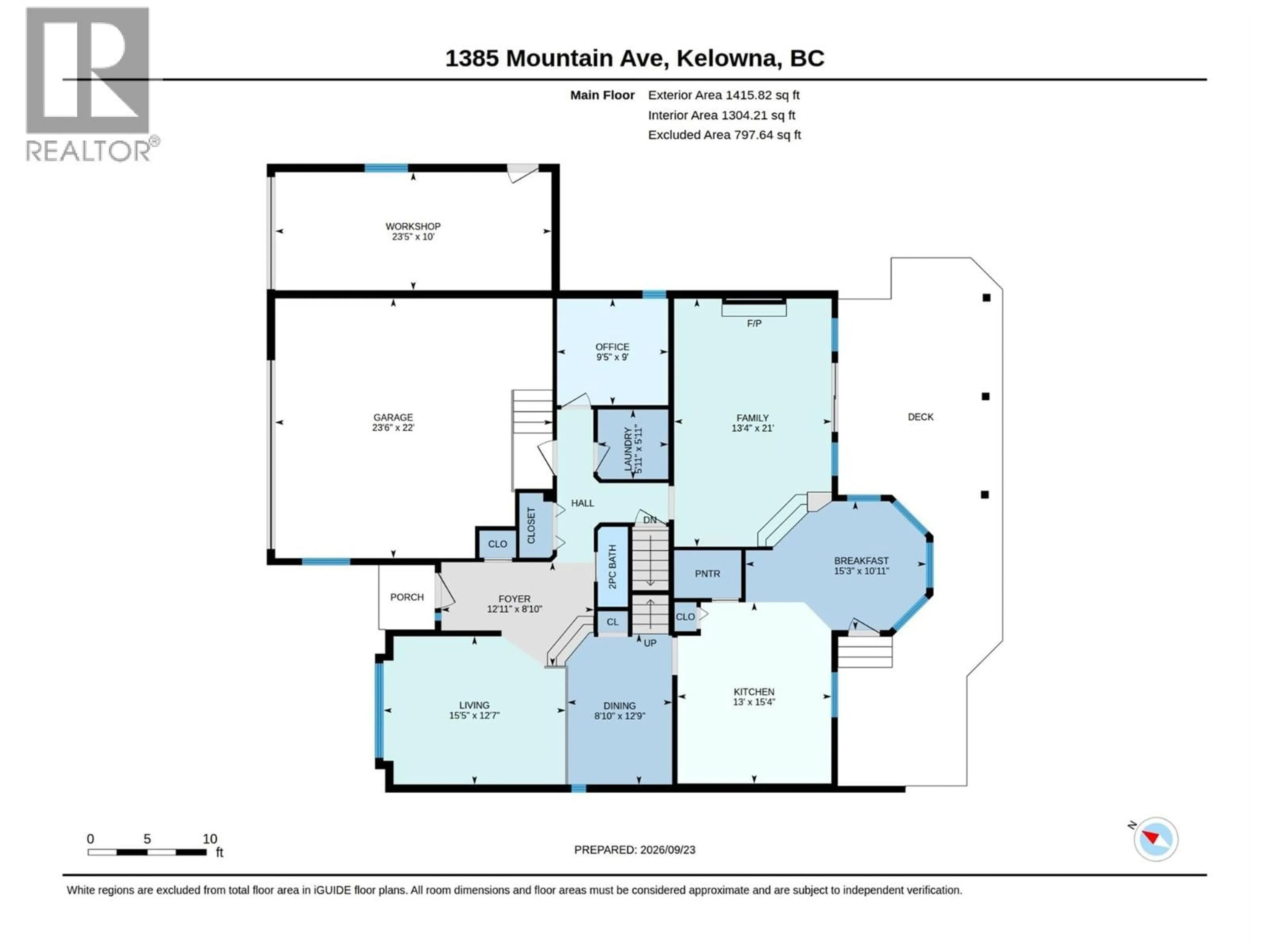 Floor plan for 1385 MOUNTAIN AVENUE, Kelowna British Columbia V1Y7H3