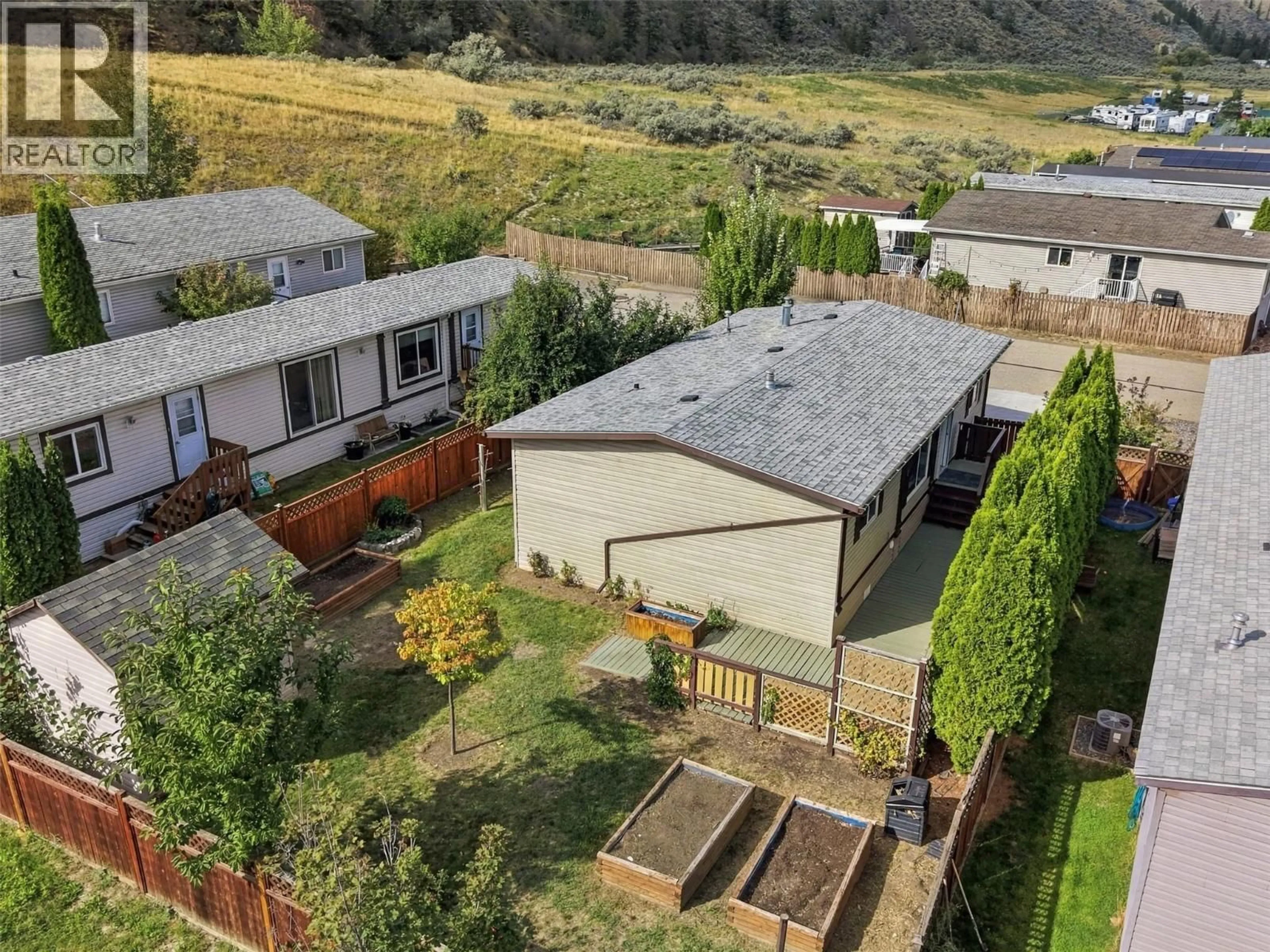 A pic from outside/outdoor area/front of a property/back of a property/a pic from drone, mountain view for 27 - 7545 DALLAS DRIVE, Kamloops British Columbia V2C6X5