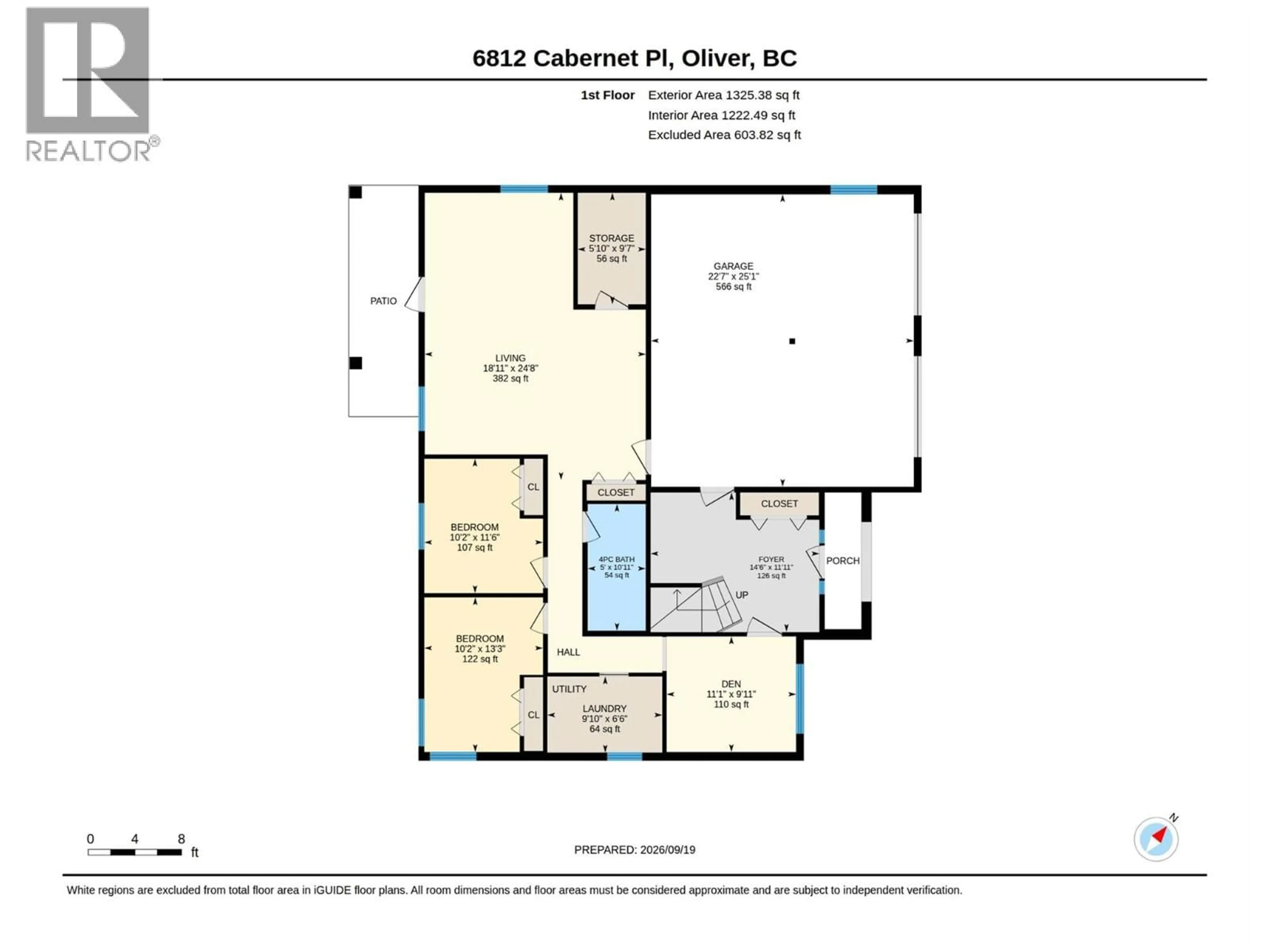 Floor plan for 6812 CABERNET PLACE, Oliver British Columbia V0H1T4