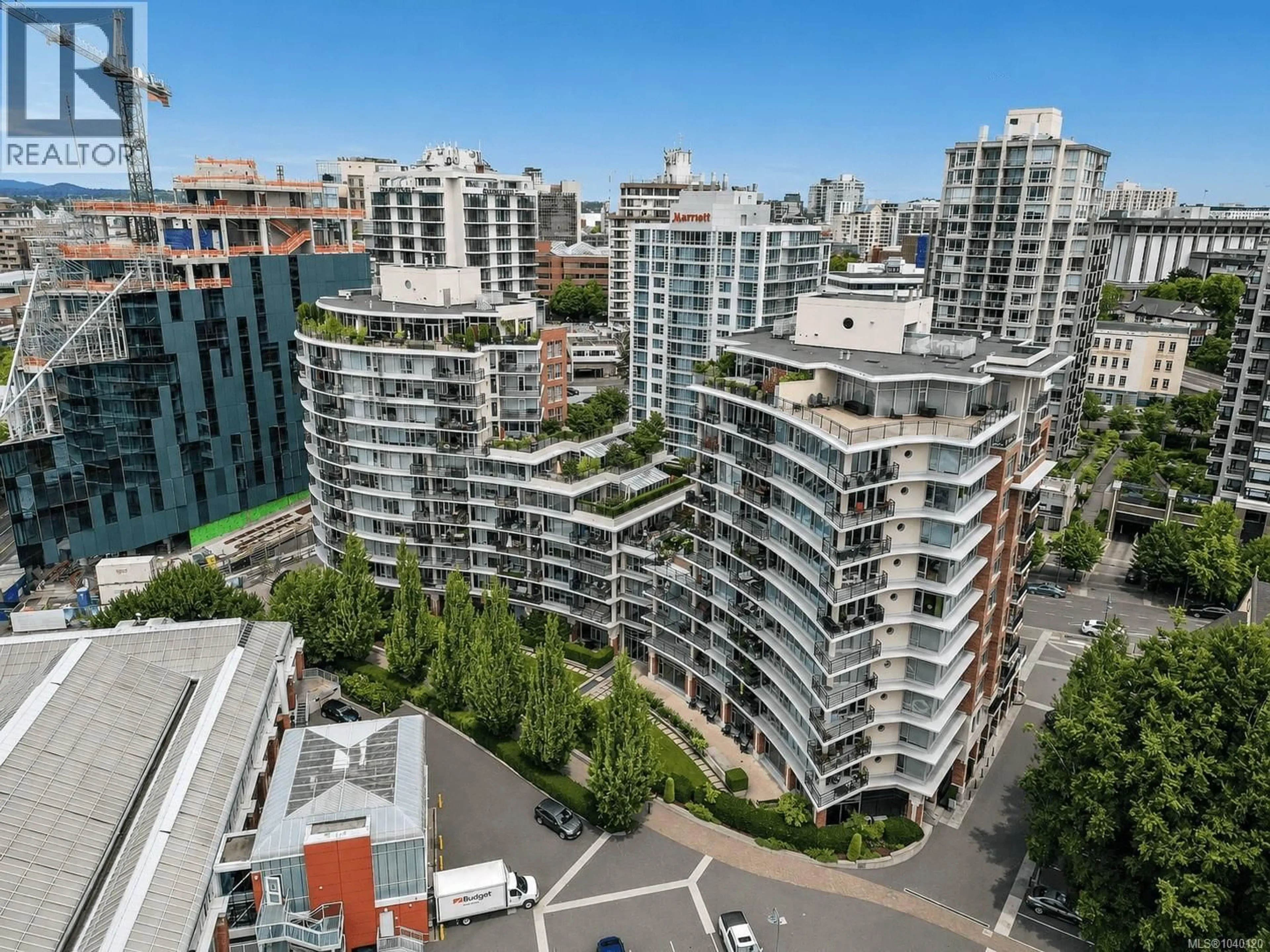 A pic from outside/outdoor area/front of a property/back of a property/a pic from drone, city buildings view from balcony for S204 - 737 HUMBOLDT STREET, Victoria British Columbia V8W1B1