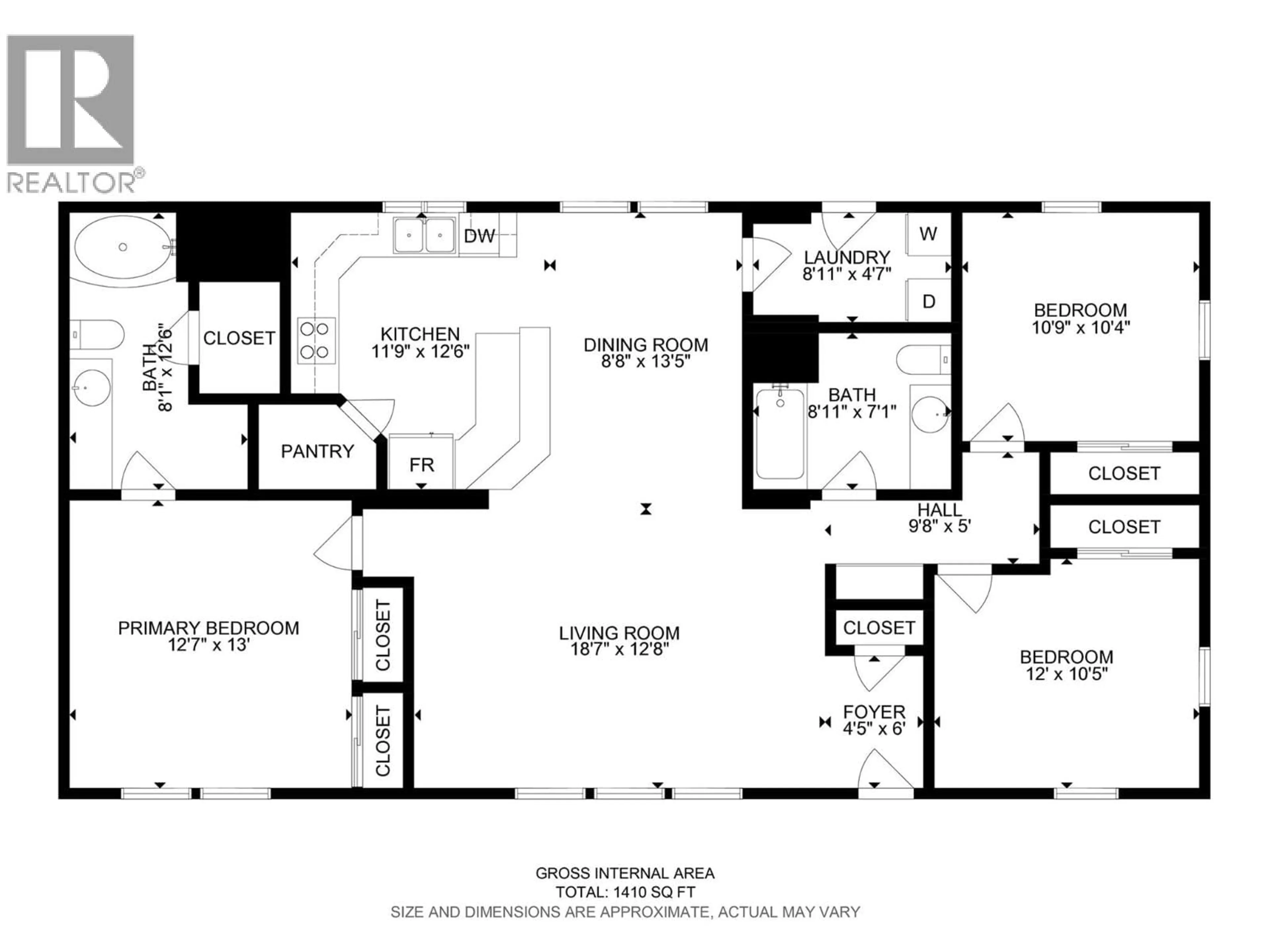 Floor plan for 73 - 1030 RICARDO ROAD, Kamloops British Columbia V2H0C7