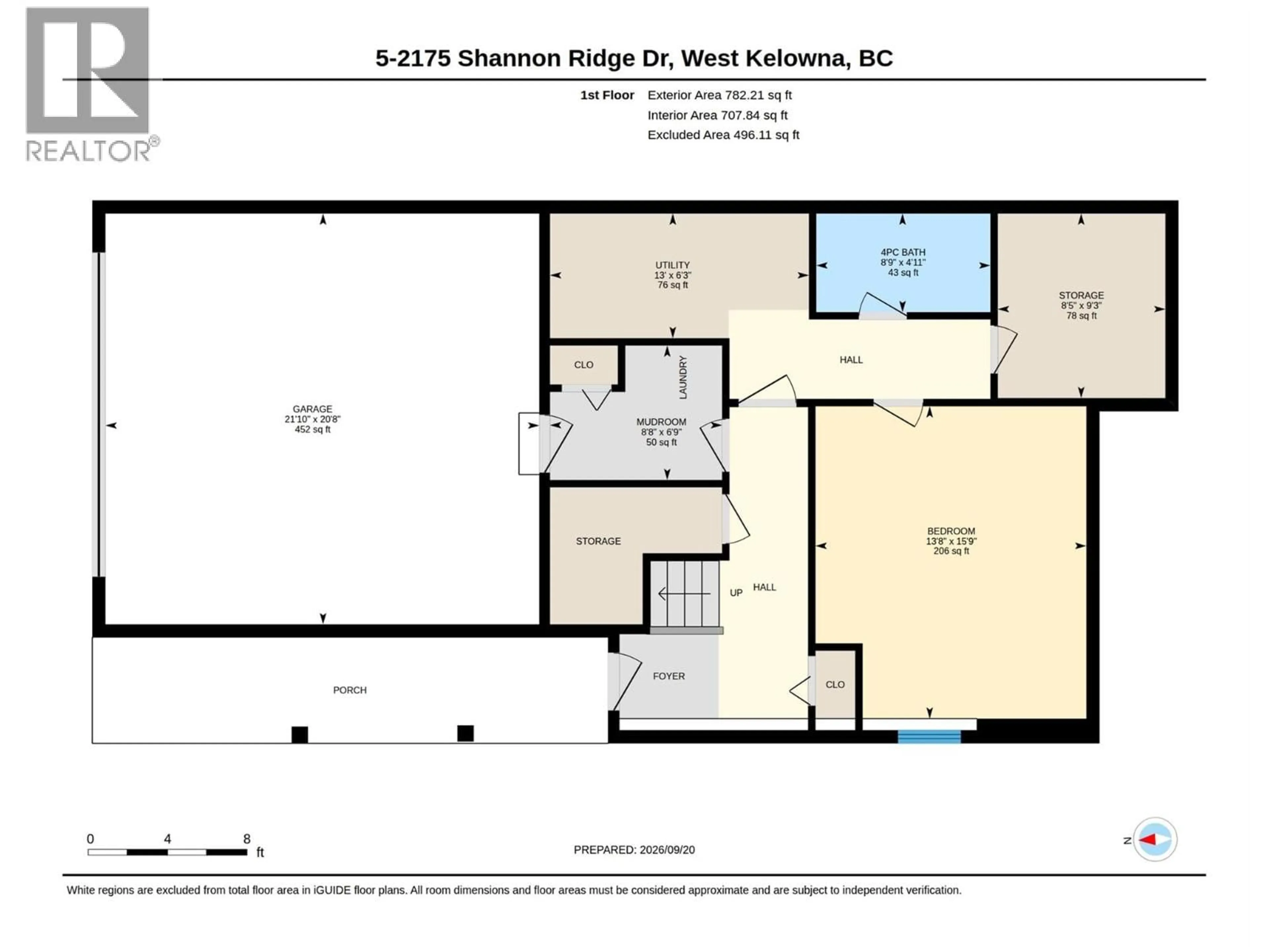 Floor plan for 5 - 2175 SHANNON RIDGE DRIVE, West Kelowna British Columbia V4T2L1