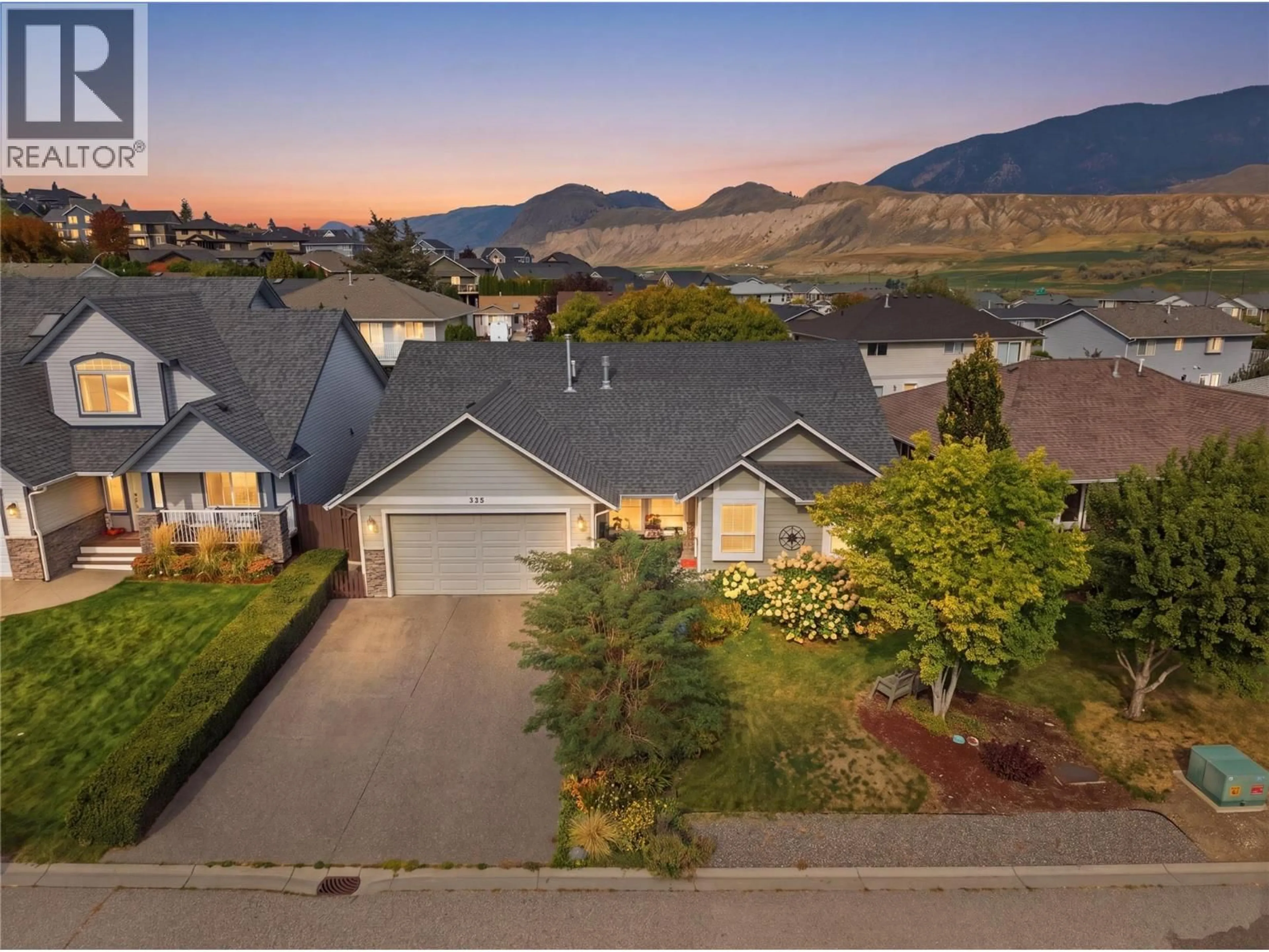 A pic from outside/outdoor area/front of a property/back of a property/a pic from drone, mountain view for 335 COUGAR ROAD, Kamloops British Columbia V2C6V1