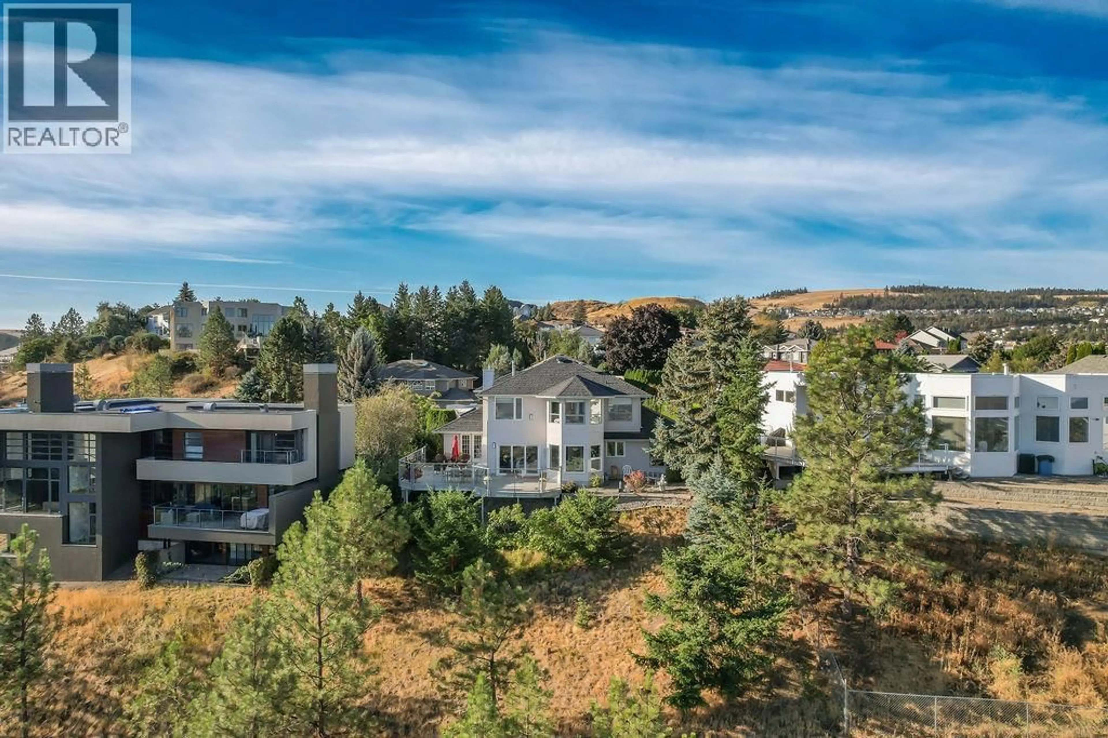 A pic from outside/outdoor area/front of a property/back of a property/a pic from drone, mountain view for 1980 THE PINNACLES OTHER, Kamloops British Columbia V2E2L3