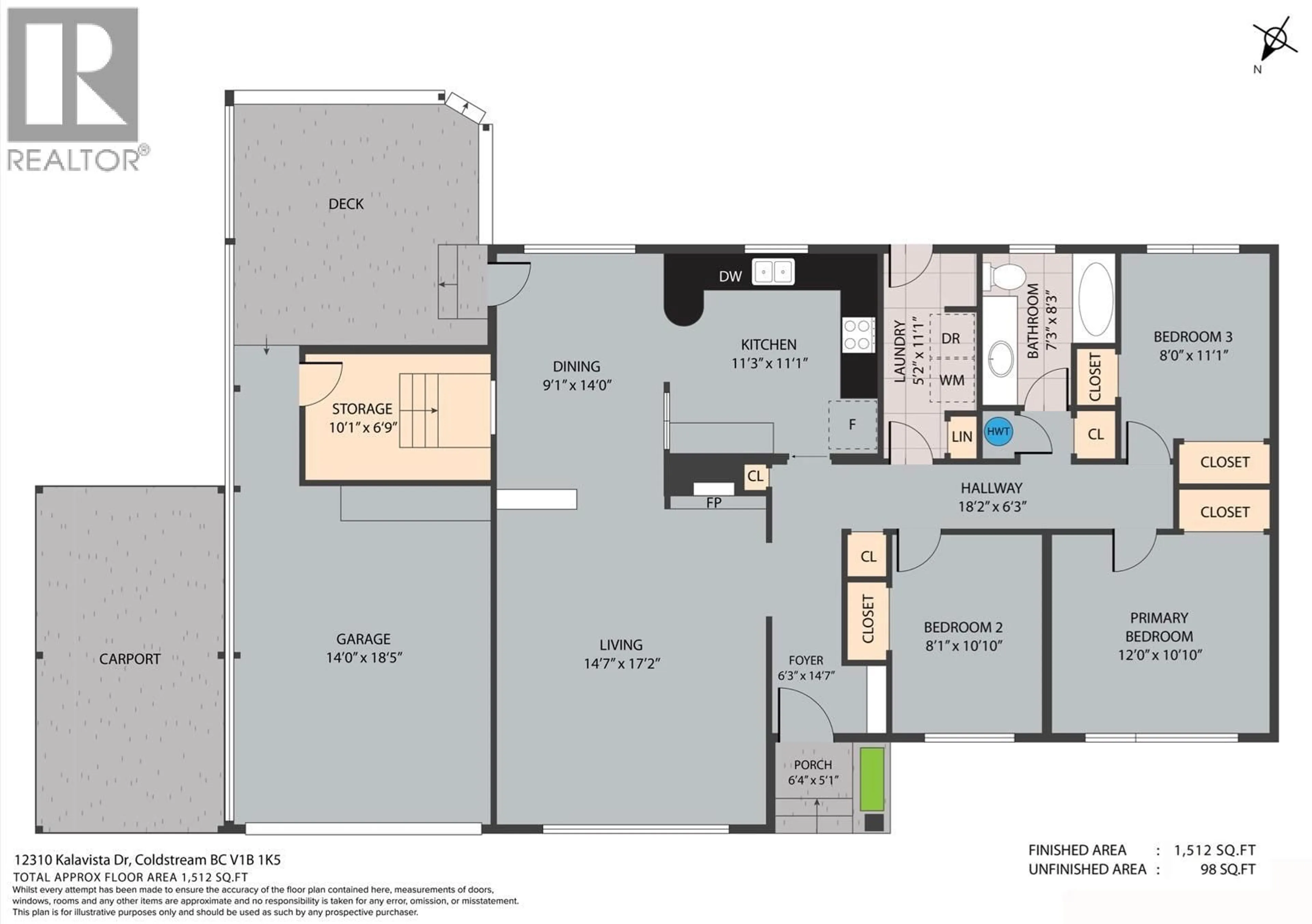 Floor plan for 12310 KALAVISTA DRIVE, Coldstream British Columbia V1B1K5