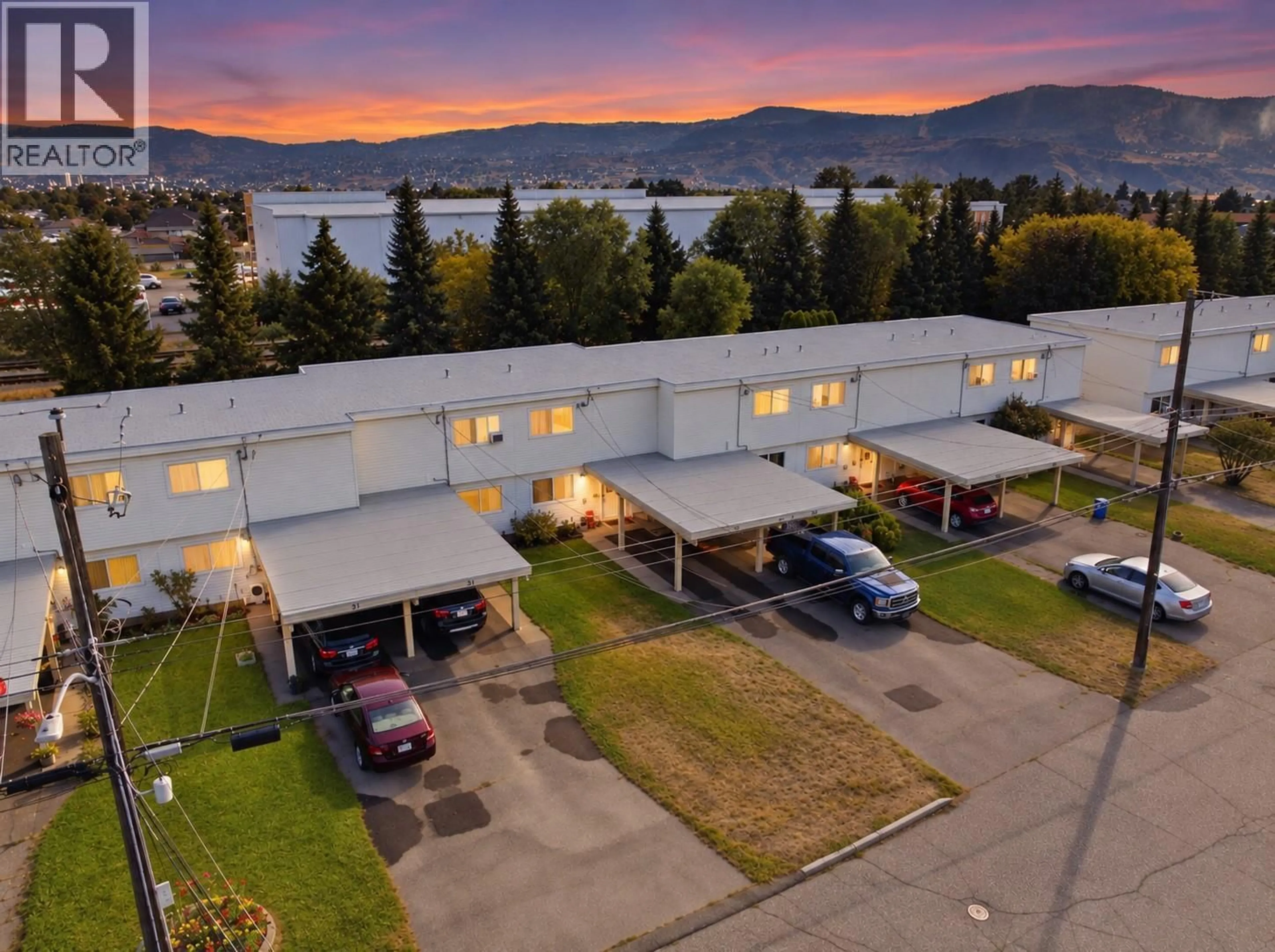 A pic from outside/outdoor area/front of a property/back of a property/a pic from drone, mountain view for 32 - 700 COLLINGWOOD DRIVE, Kamloops British Columbia V2B6B9