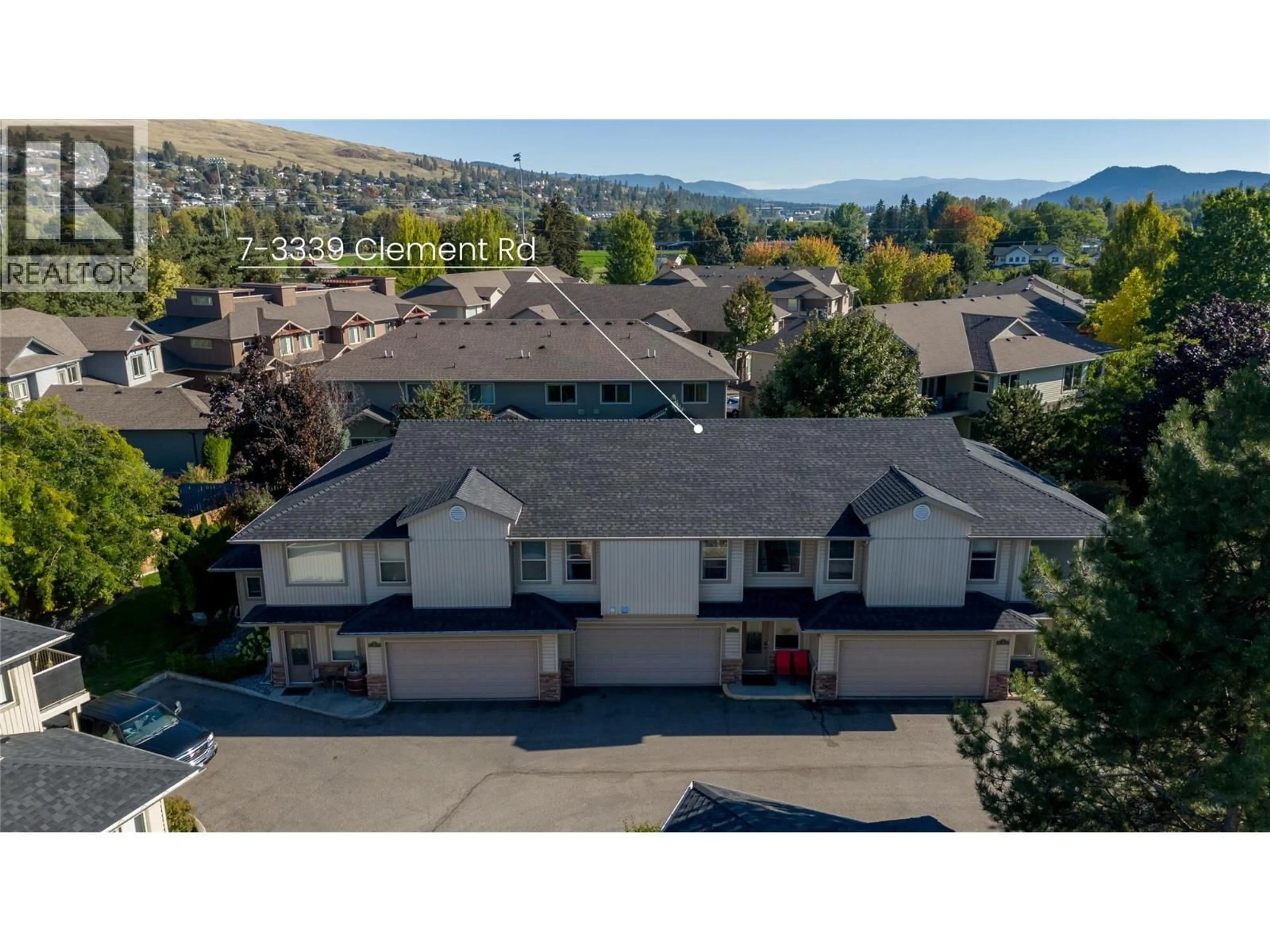 A pic from outside/outdoor area/front of a property/back of a property/a pic from drone, mountain view for 7 - 3339 CLEMENT ROAD, Lake Country British Columbia V4V2M5