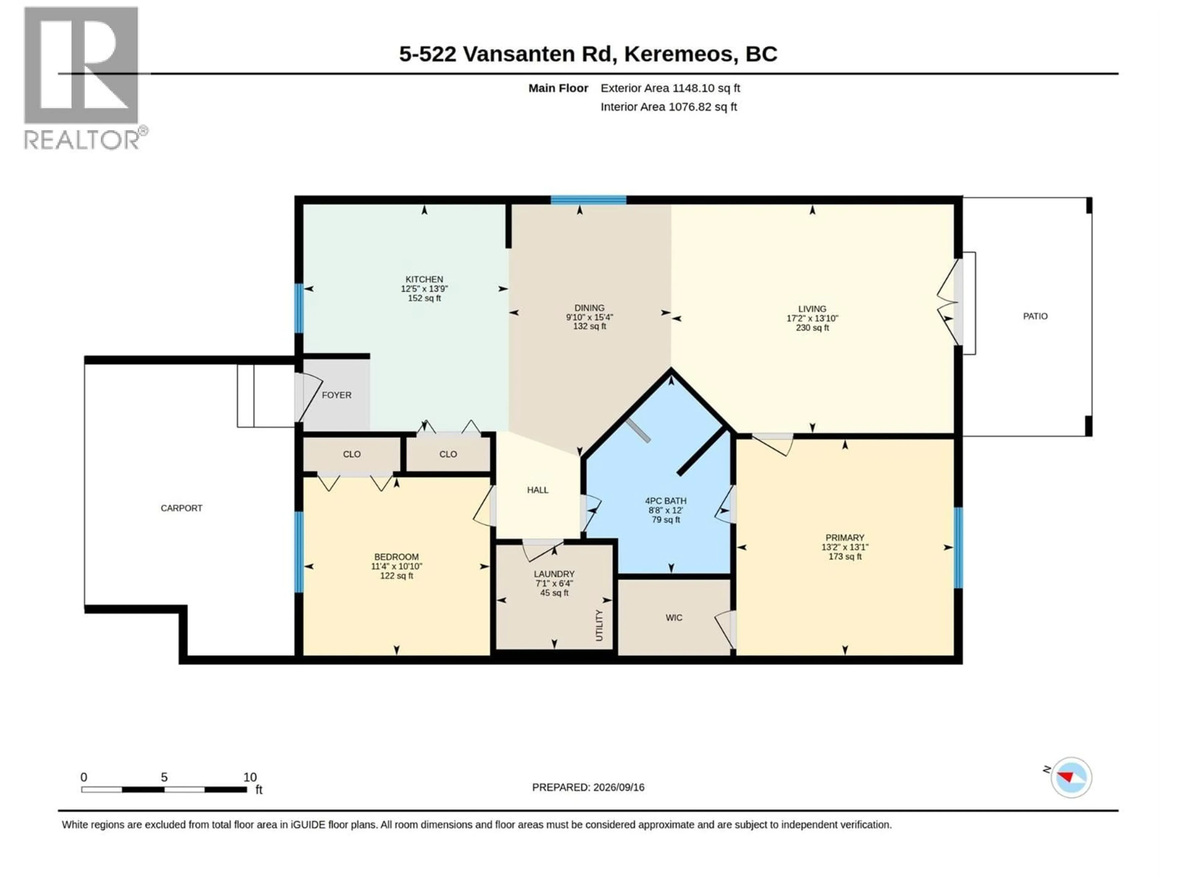 Floor plan for 5 - 522 VANSANTEN ROAD, Keremeos British Columbia V0X1N5