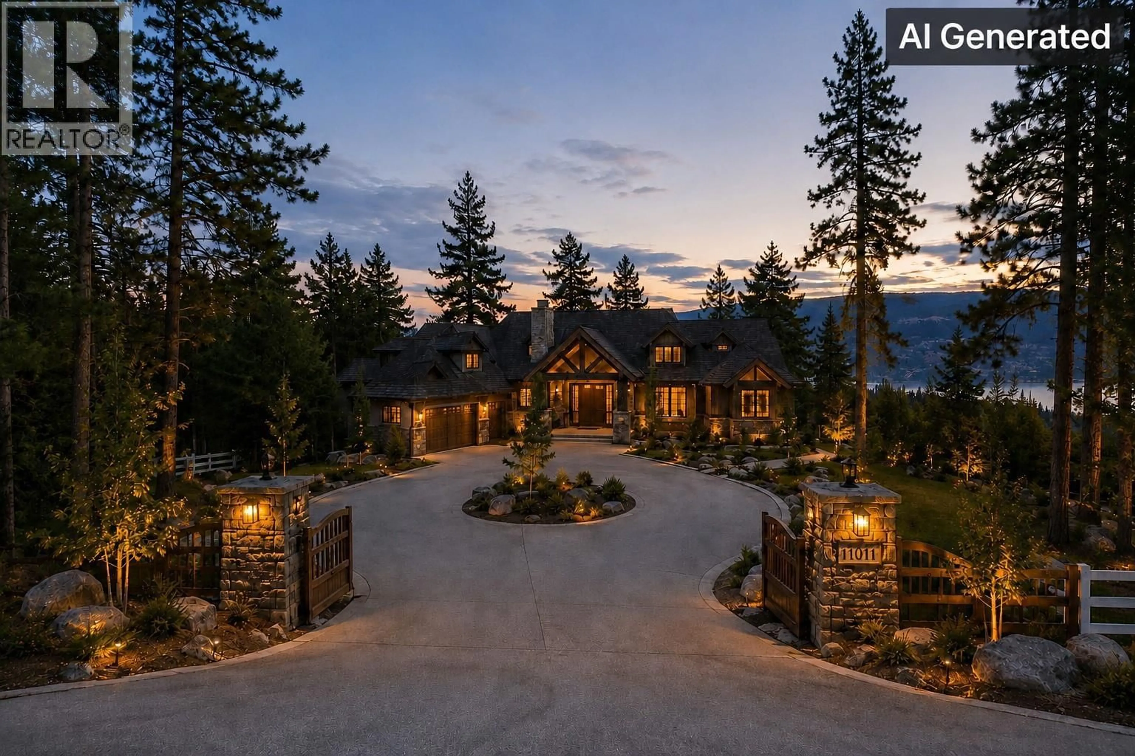 A pic from outside/outdoor area/front of a property/back of a property/a pic from drone, mountain view for 11011 HALLAM DRIVE, Lake Country British Columbia V4V1P2