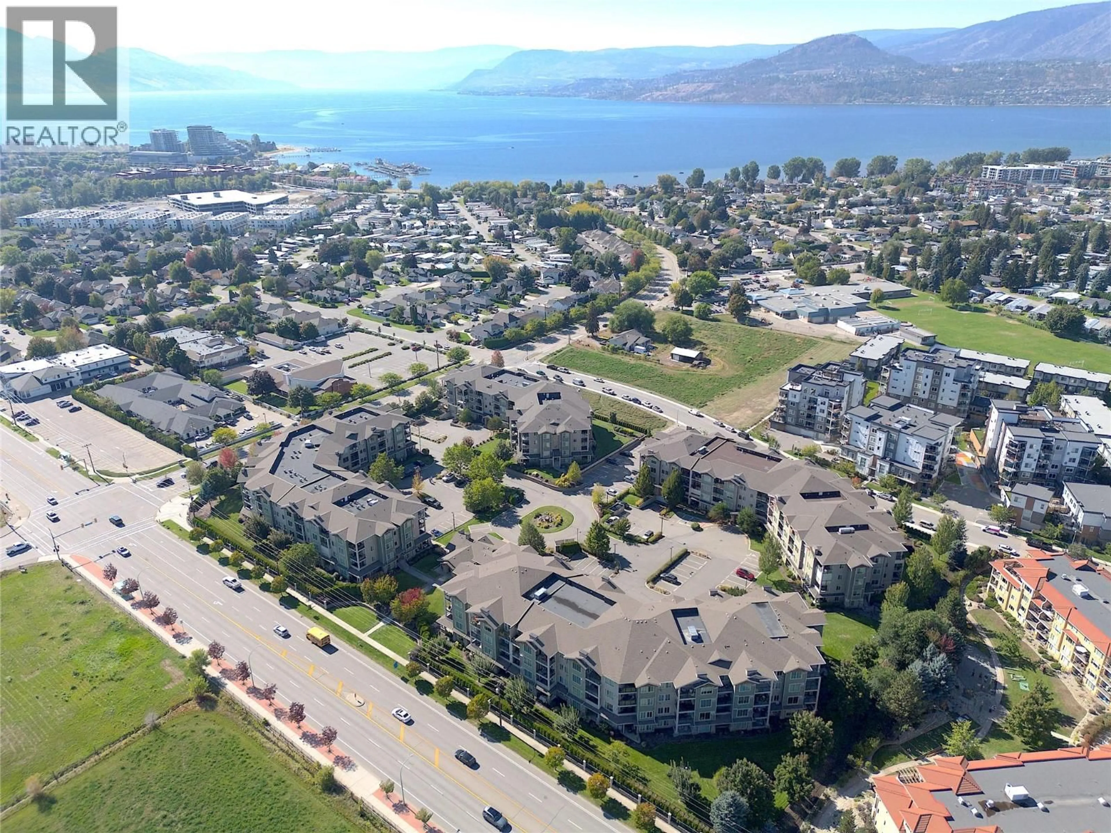 A pic from outside/outdoor area/front of a property/back of a property/a pic from drone, mountain view for 105 - 3735 CASORSO ROAD, Kelowna British Columbia V1W5G1