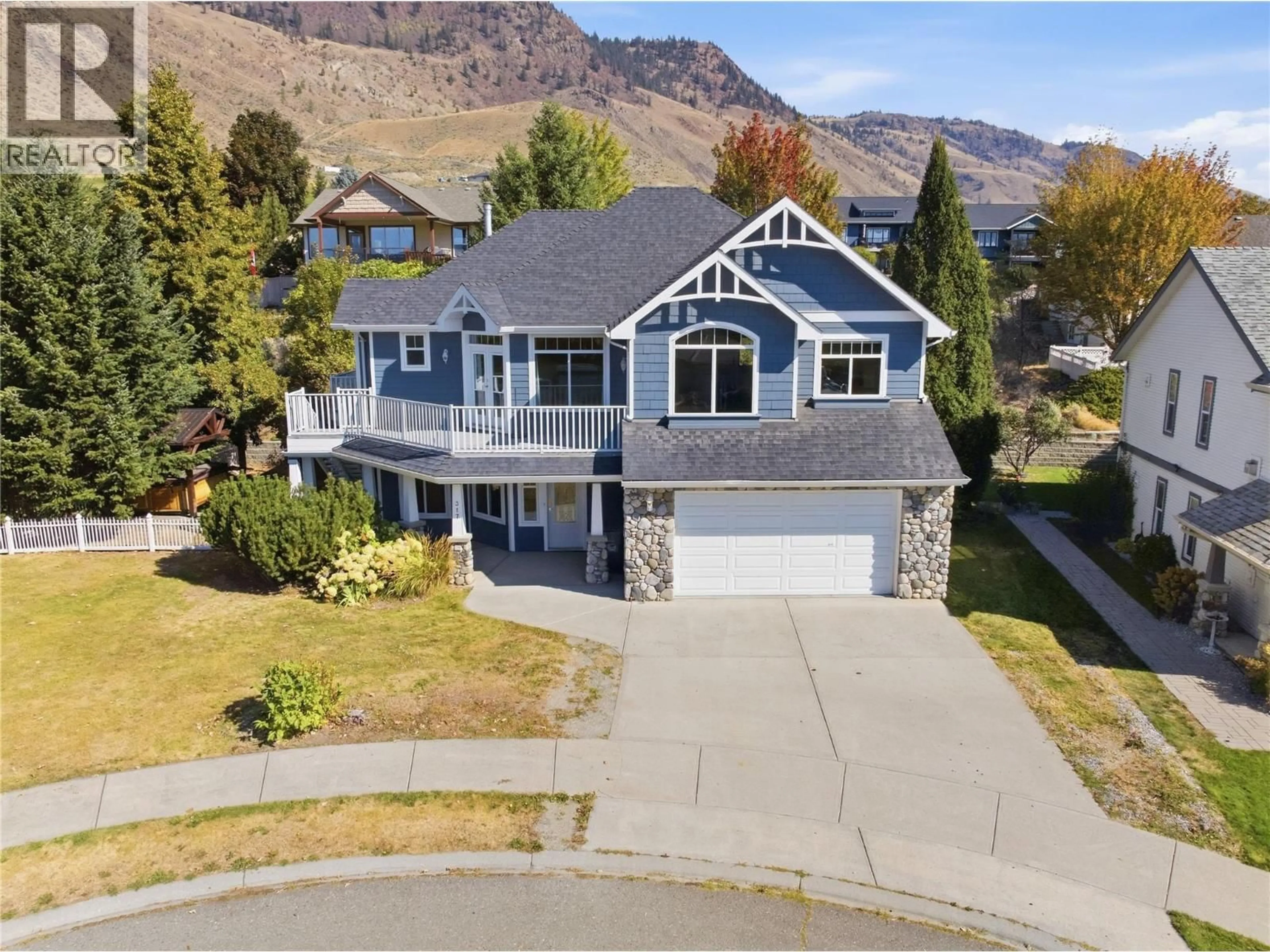 A pic from outside/outdoor area/front of a property/back of a property/a pic from drone, mountain view for 317 MARIPOSA COURT, Kamloops British Columbia V2H1R3