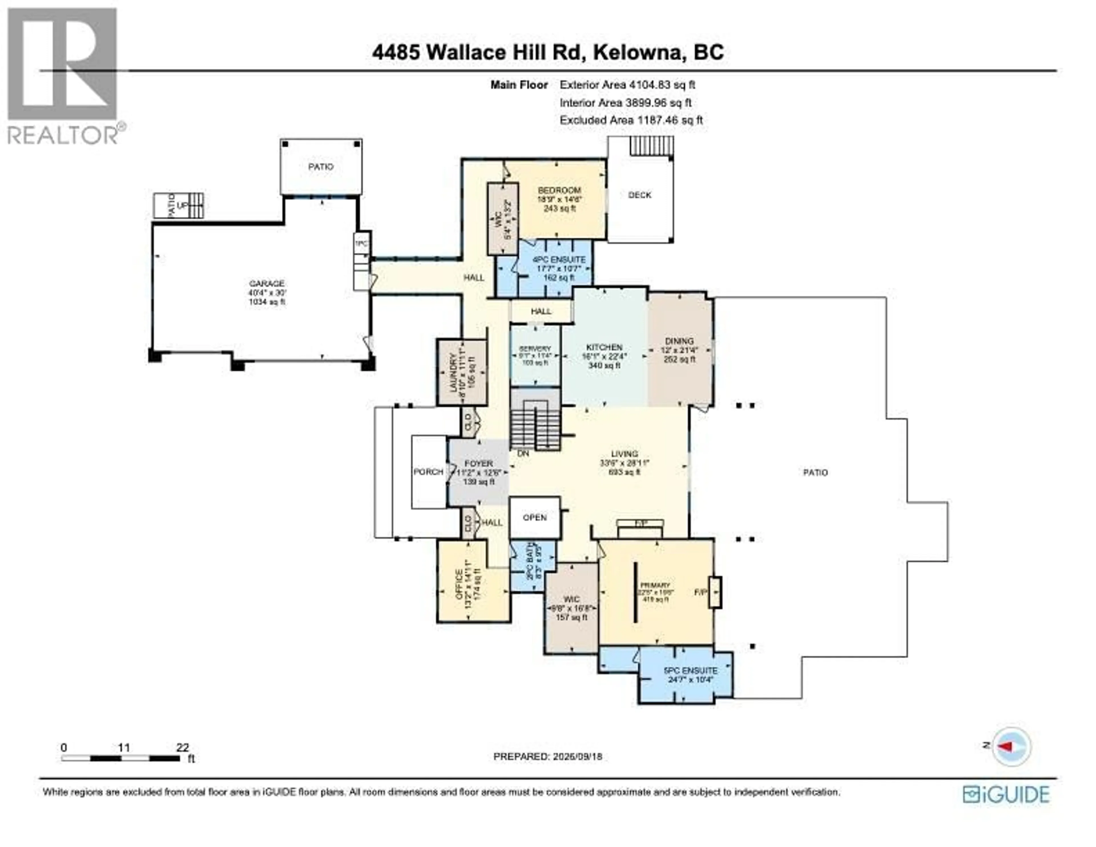 Floor plan for 4485 WALLACE HILL ROAD, Kelowna British Columbia V1W4C3