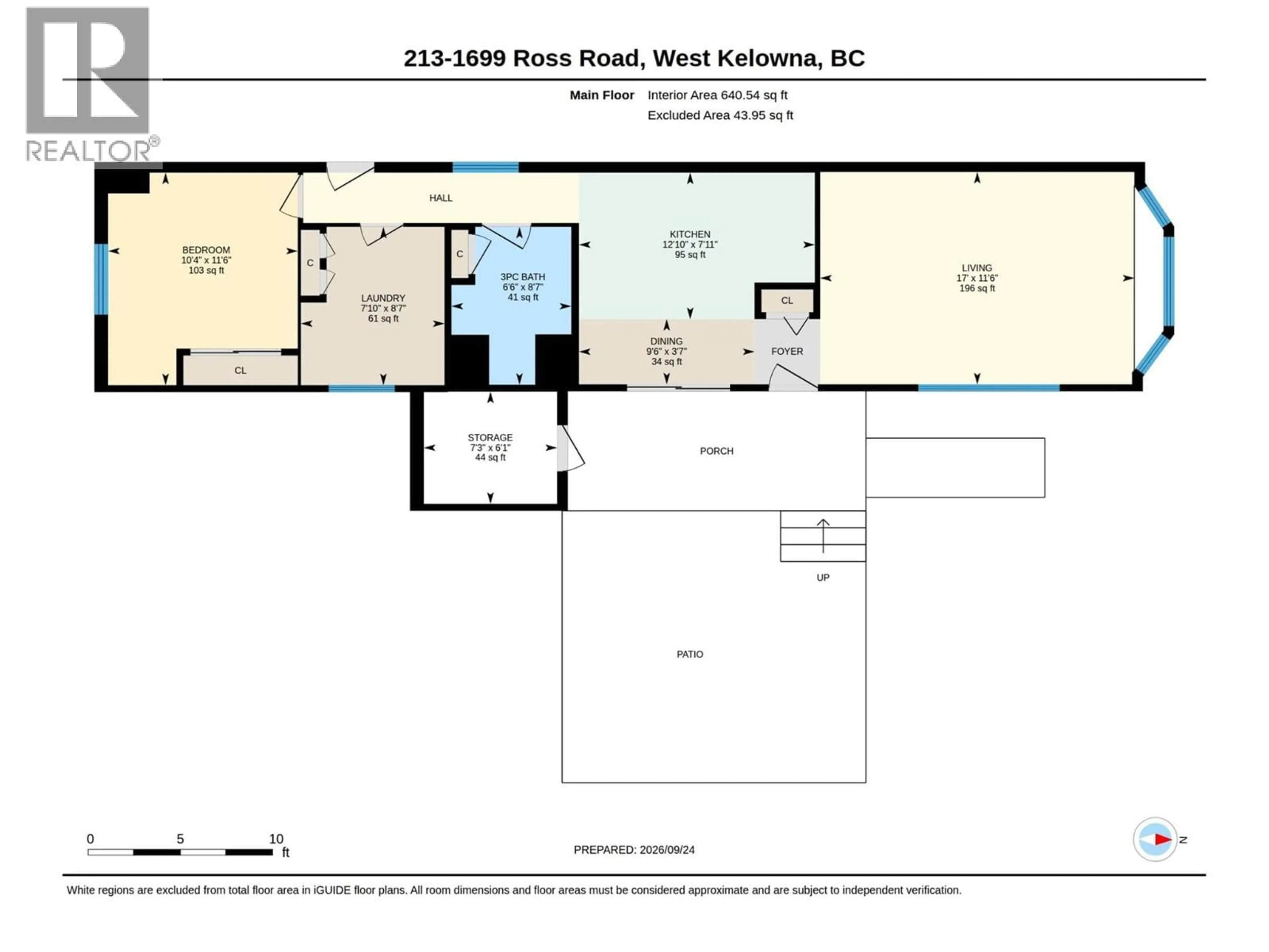 Floor plan for 213 - 1699 ROSS ROAD, West Kelowna British Columbia V1Z1L8