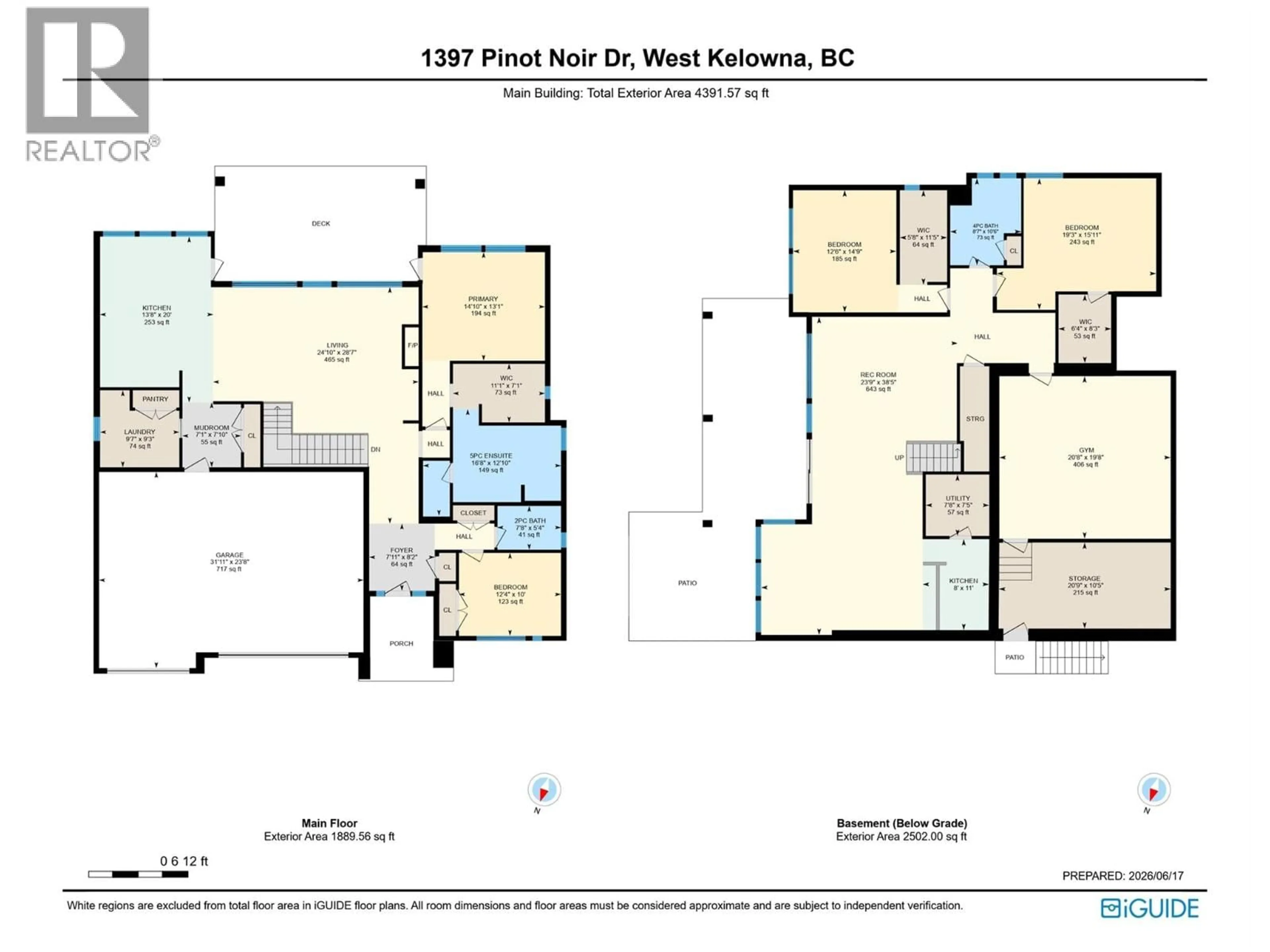 Floor plan for 1397 PINOT NOIR DRIVE, West Kelowna British Columbia V4T3J1