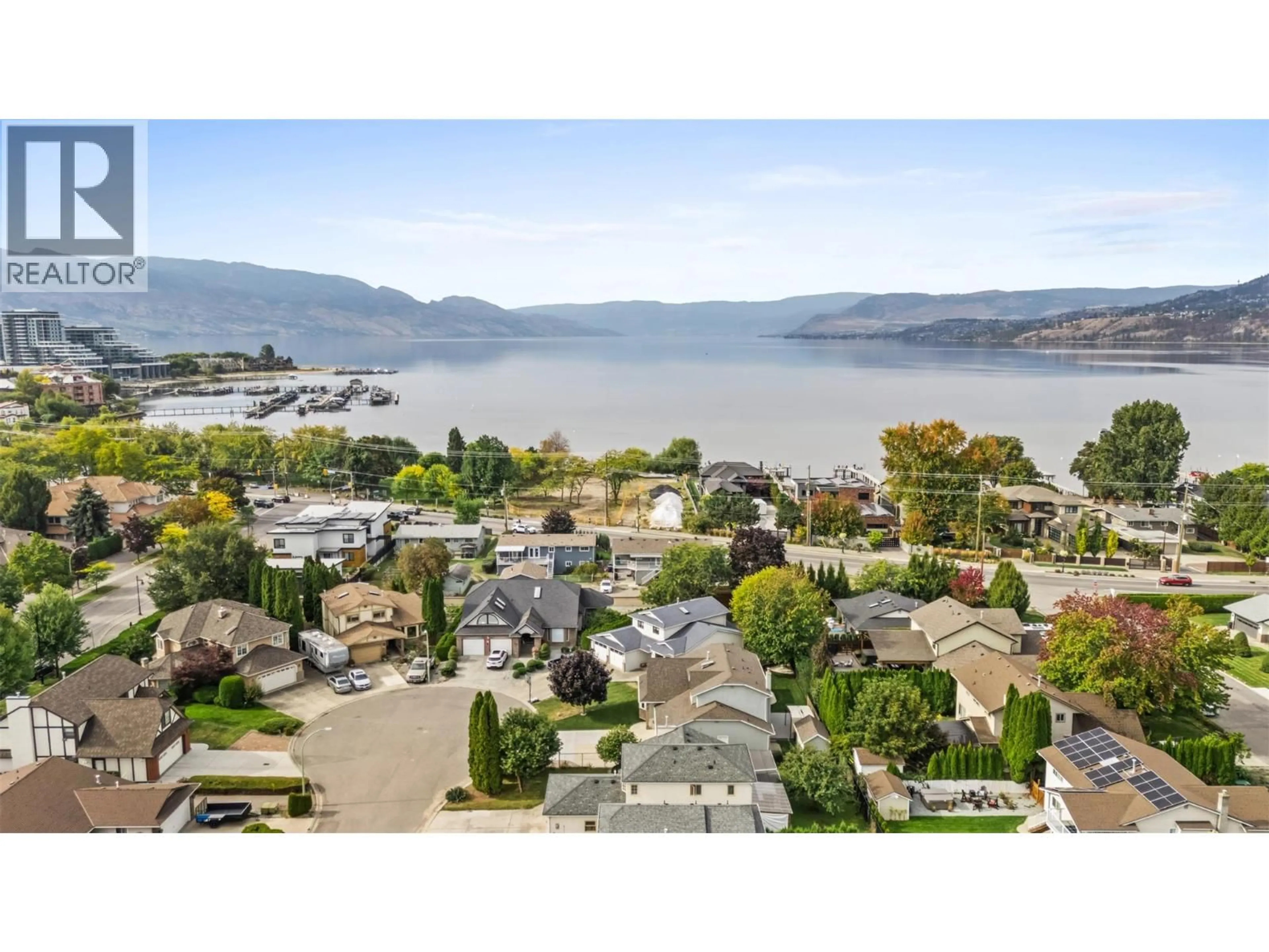 A pic from outside/outdoor area/front of a property/back of a property/a pic from drone, water/lake/river/ocean view for 632 SOUTHWIND DRIVE, Kelowna British Columbia V1W3G1