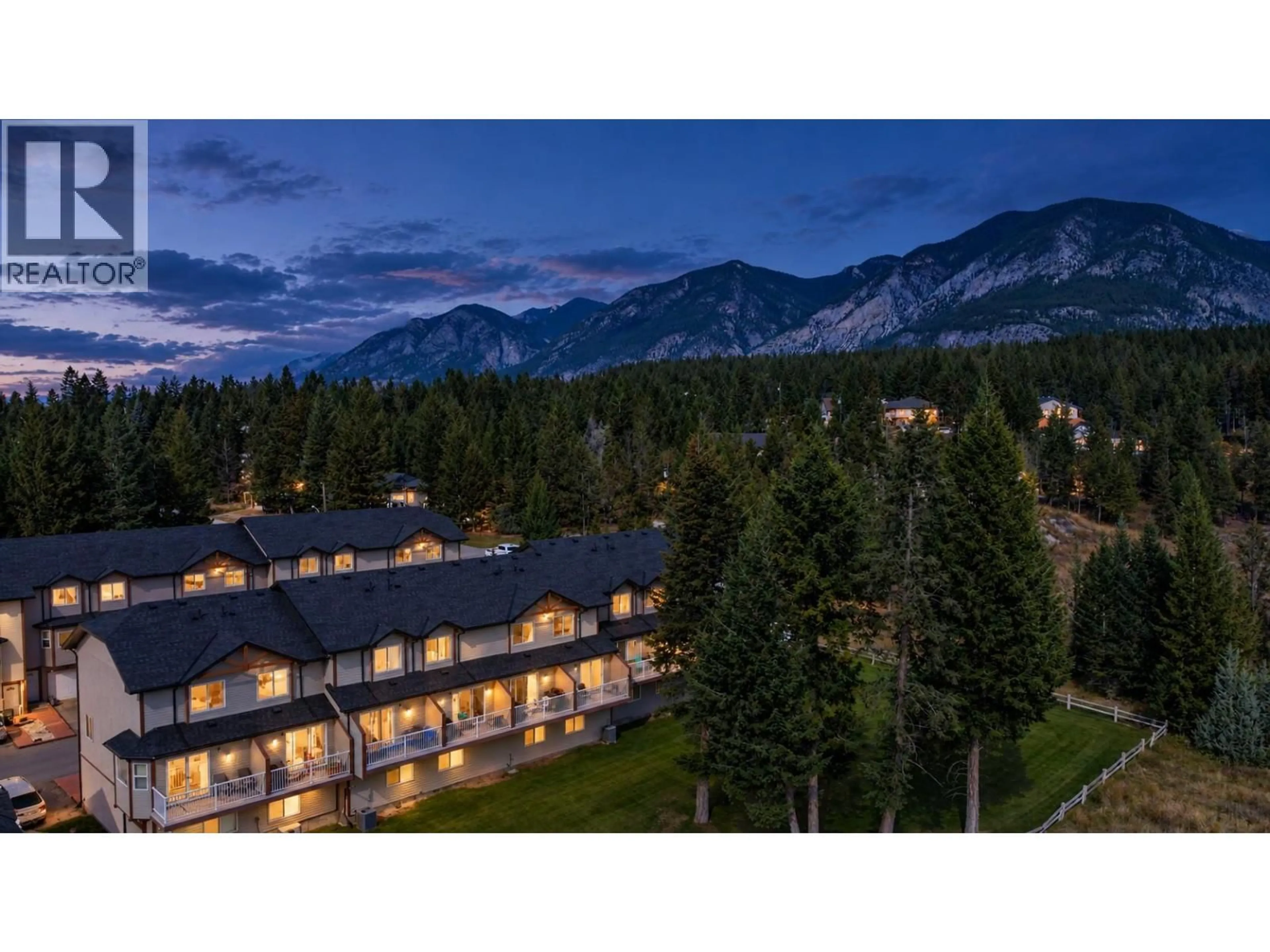 A pic from outside/outdoor area/front of a property/back of a property/a pic from drone, mountain view for 504 - 200 BLACK FOREST TRAIL, Invermere British Columbia V0A1K2