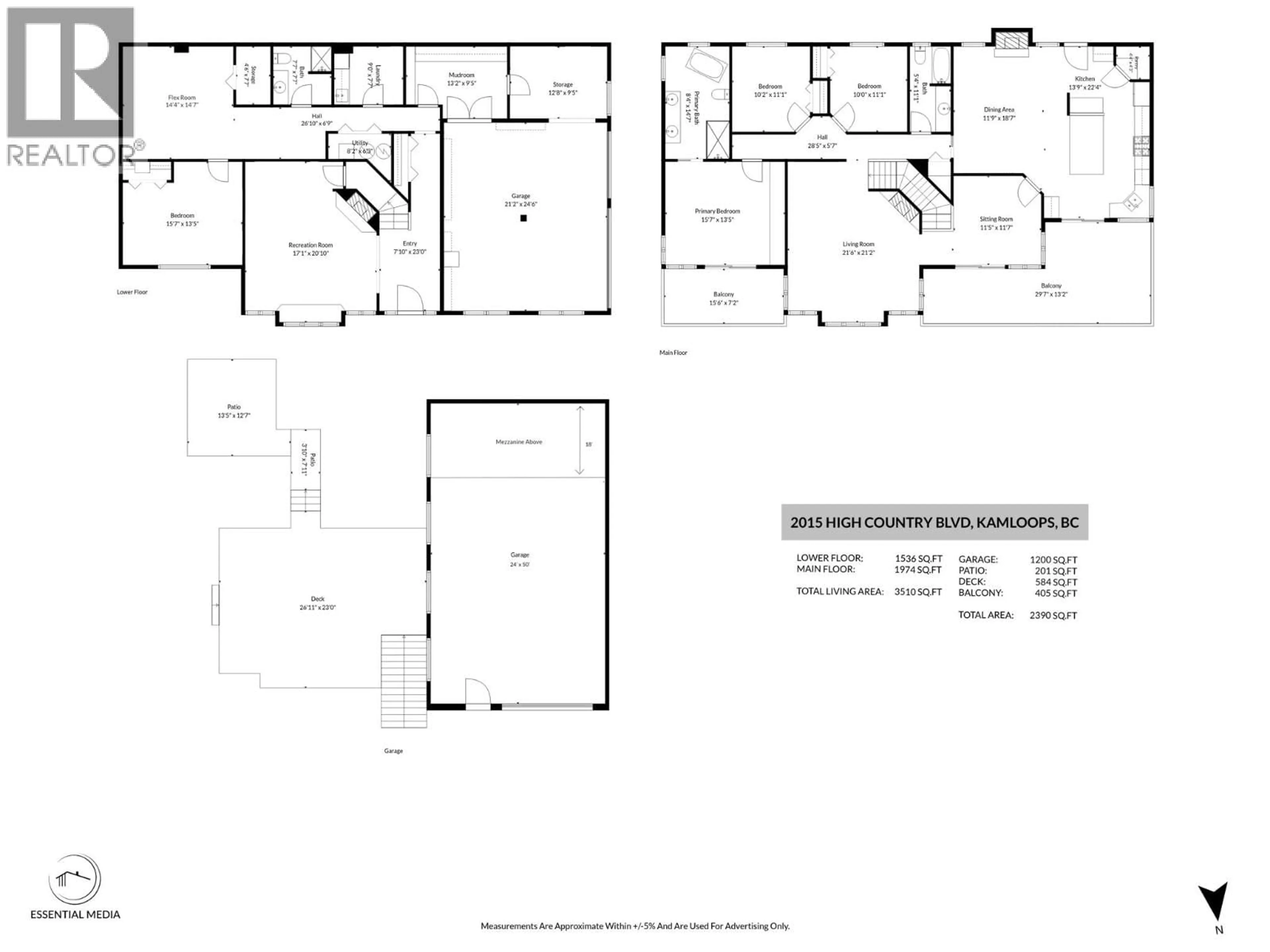 Floor plan for 2015 HIGH COUNTRY BOULEVARD, Kamloops British Columbia V2E1L2