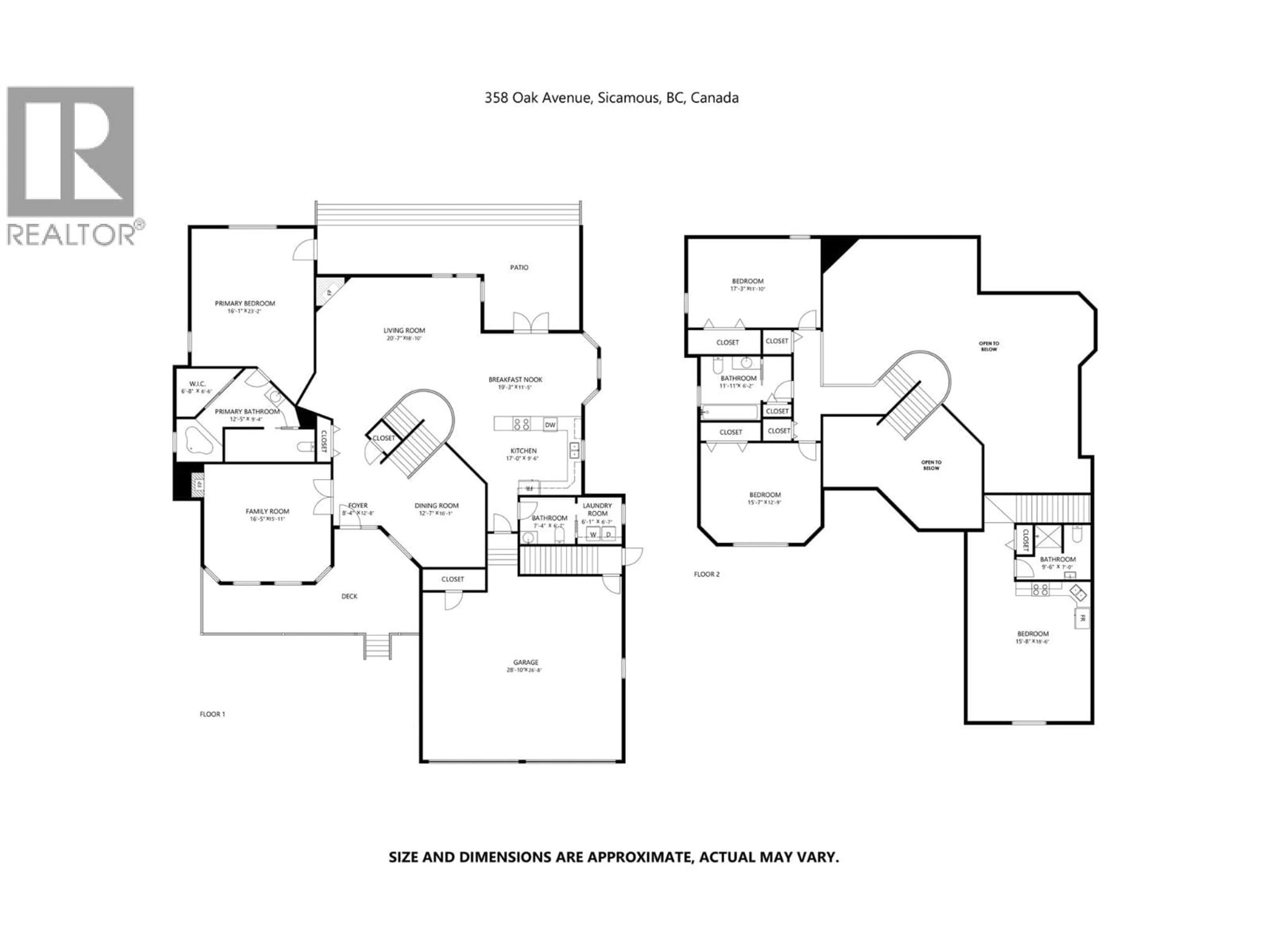 Floor plan for 358 OAK AVENUE, Sicamous British Columbia V0E2V1