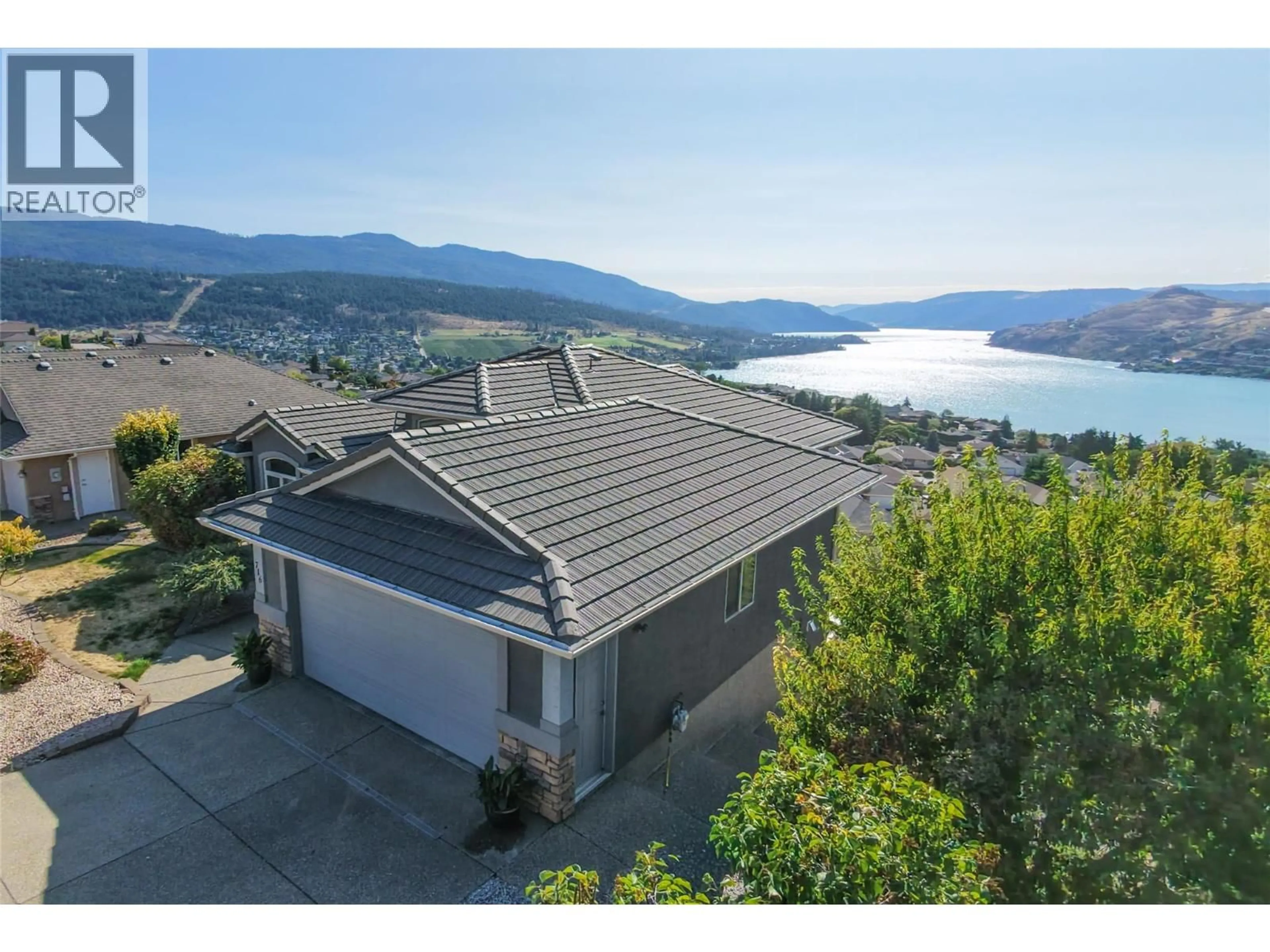 A pic from outside/outdoor area/front of a property/back of a property/a pic from drone, water/lake/river/ocean view for 716 MT. YORK DRIVE, Coldstream British Columbia V1B3X2